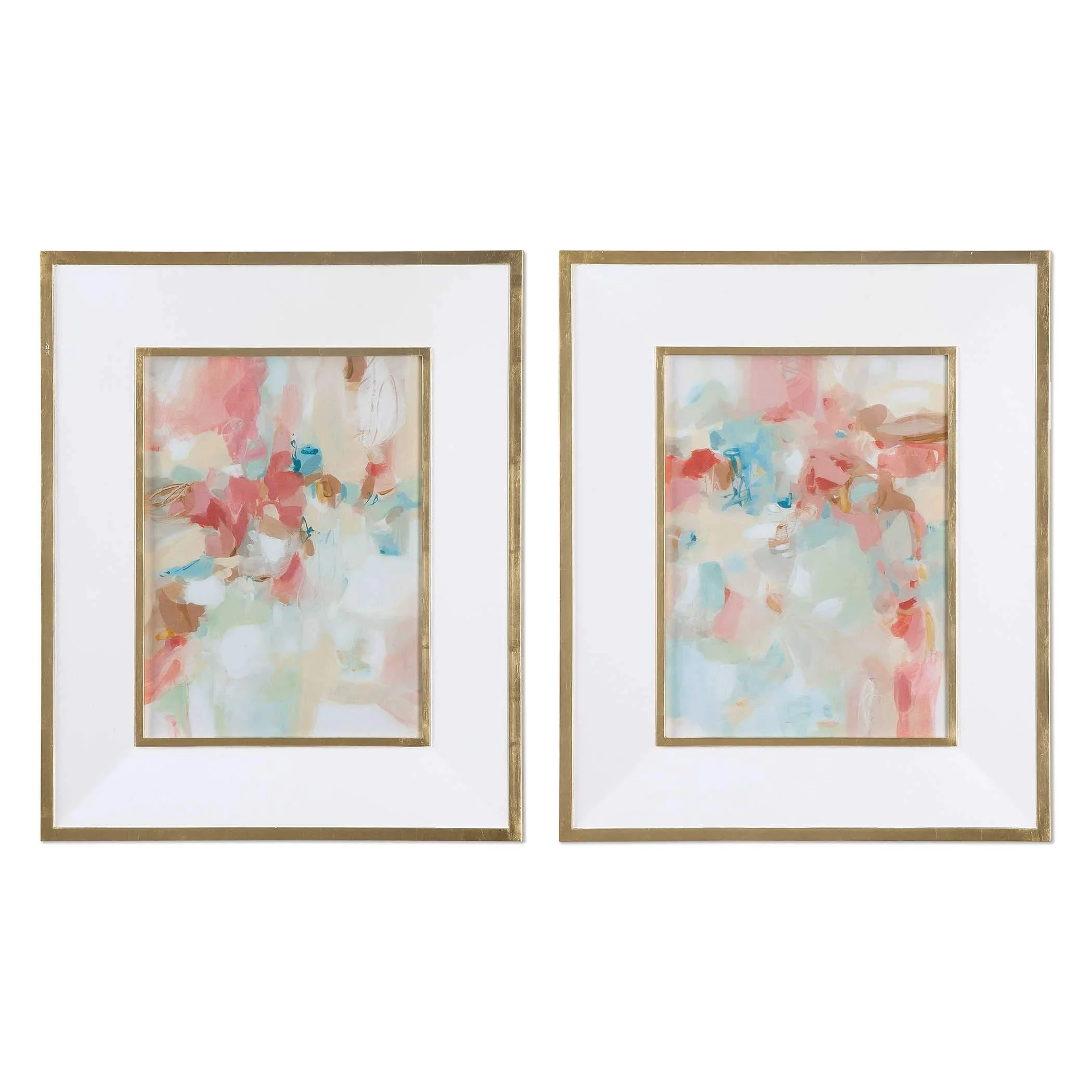 Uttermost A Touch of Blush and Rosewood Fences Framed Prints, S/2 - Image 2
