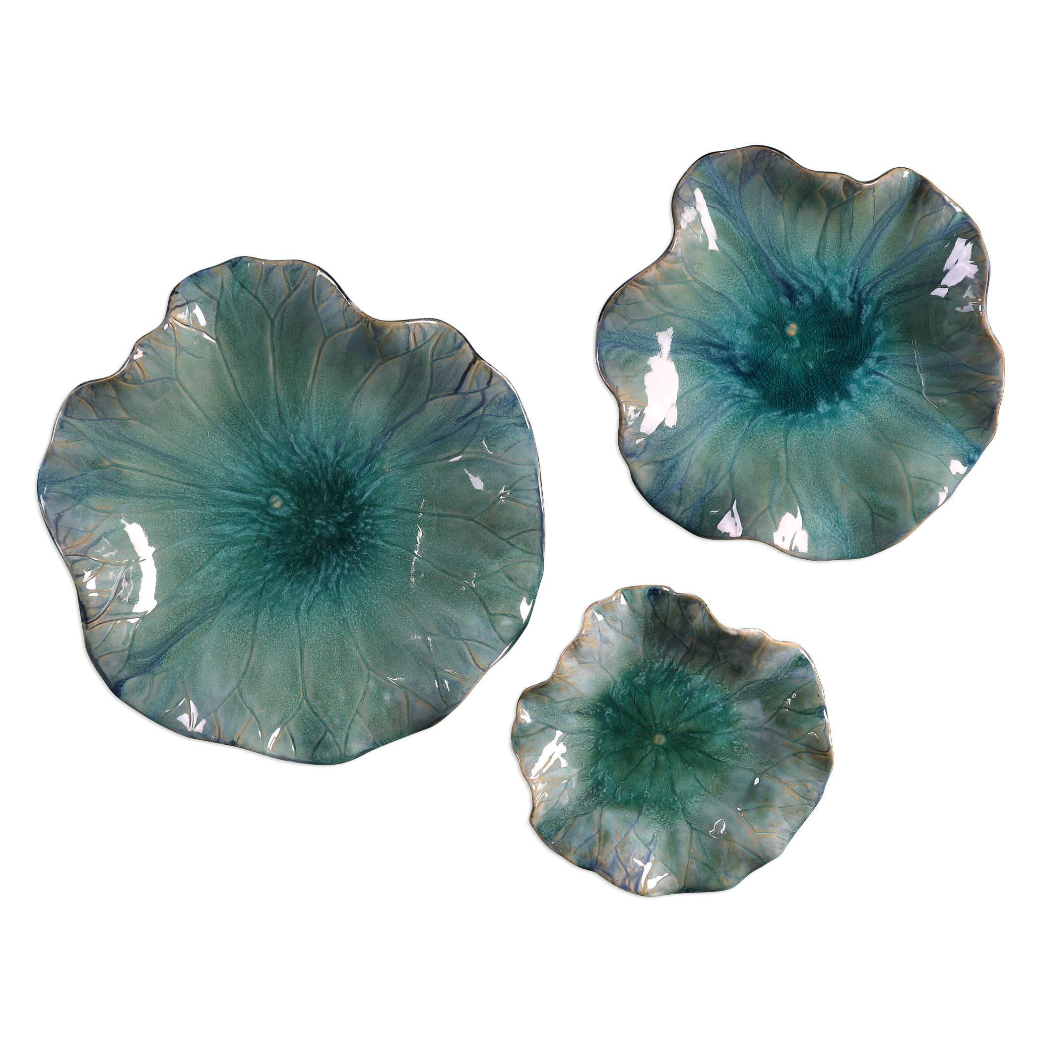 Uttermost Abella Ceramic Wall Decor, S/3 - Image 2