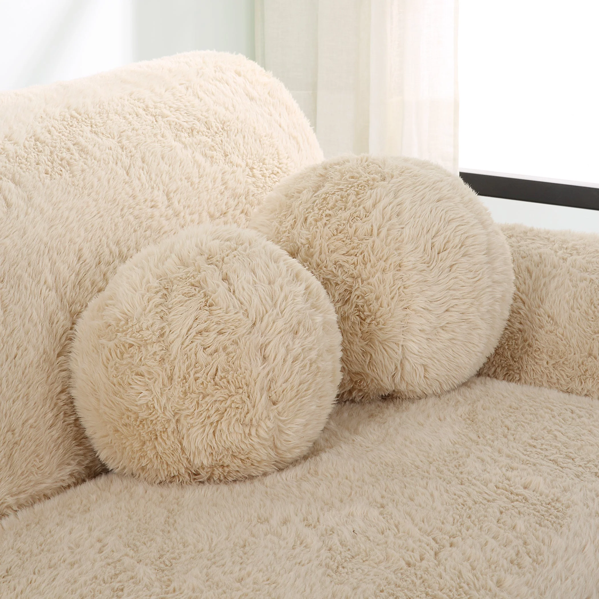 Uttermost Abide Ball Sheepskin Pillows, Set/2 - Image 2