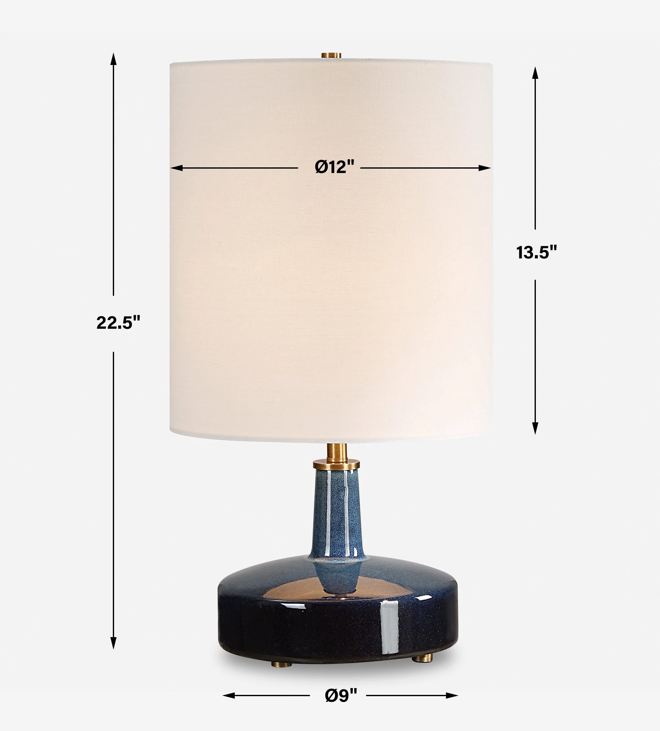 Uttermost Abyss Blue Table Lamp - Image 3