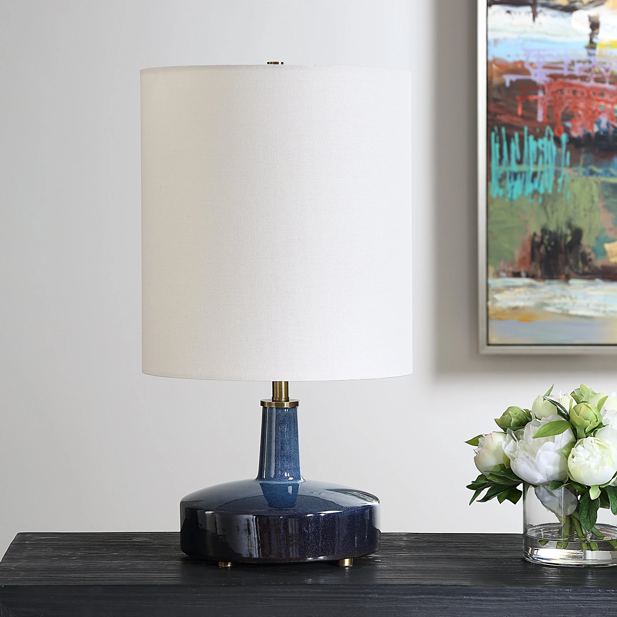 Uttermost Abyss Blue Table Lamp - Image 4