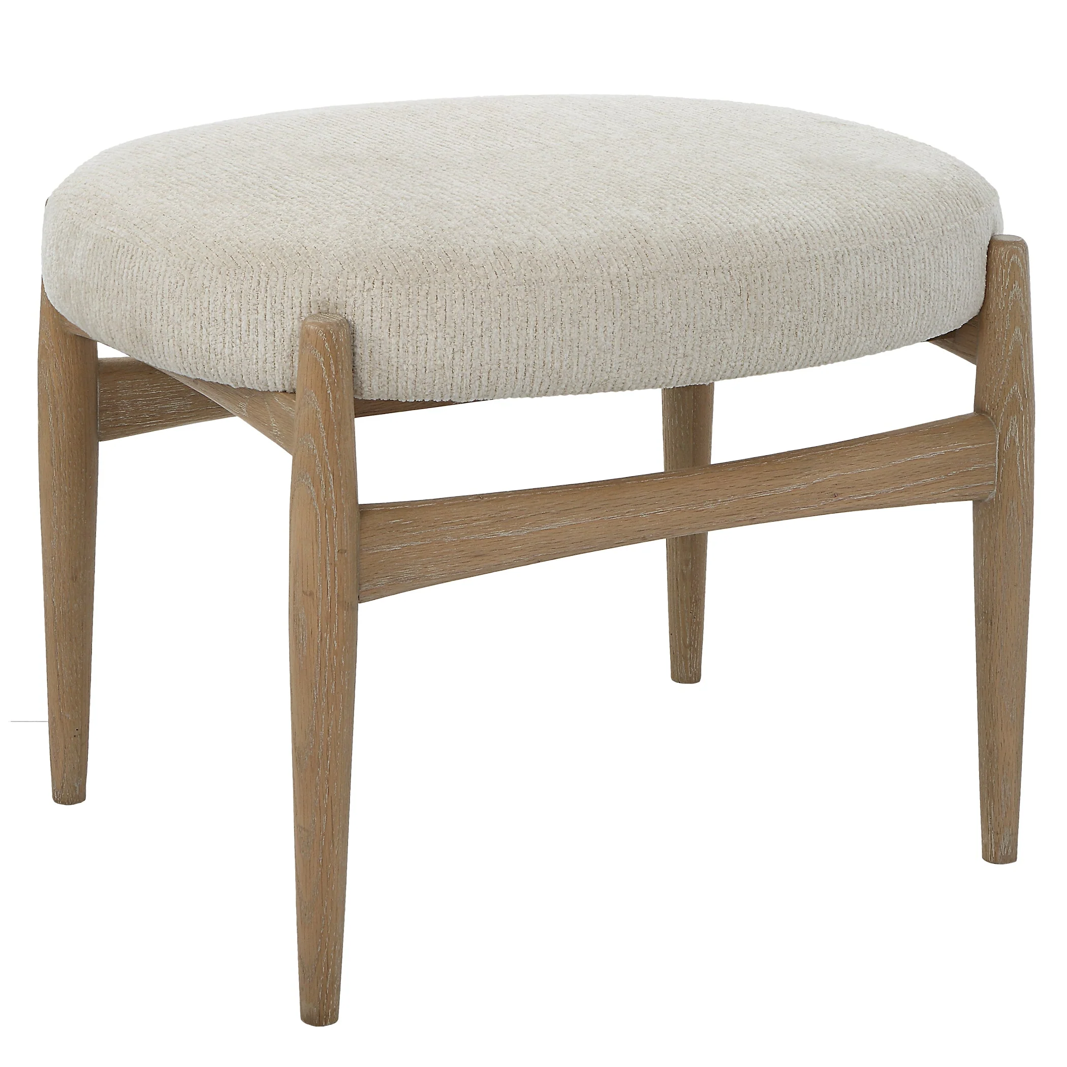 Uttermost Acrobat Off-White Small Bench - Image 4