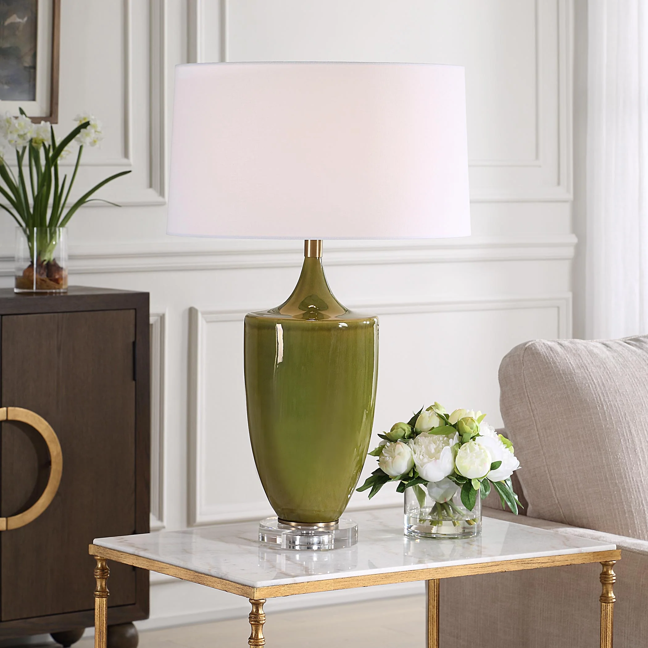 Uttermost Adela Moss Green Table Lamp - Image 2