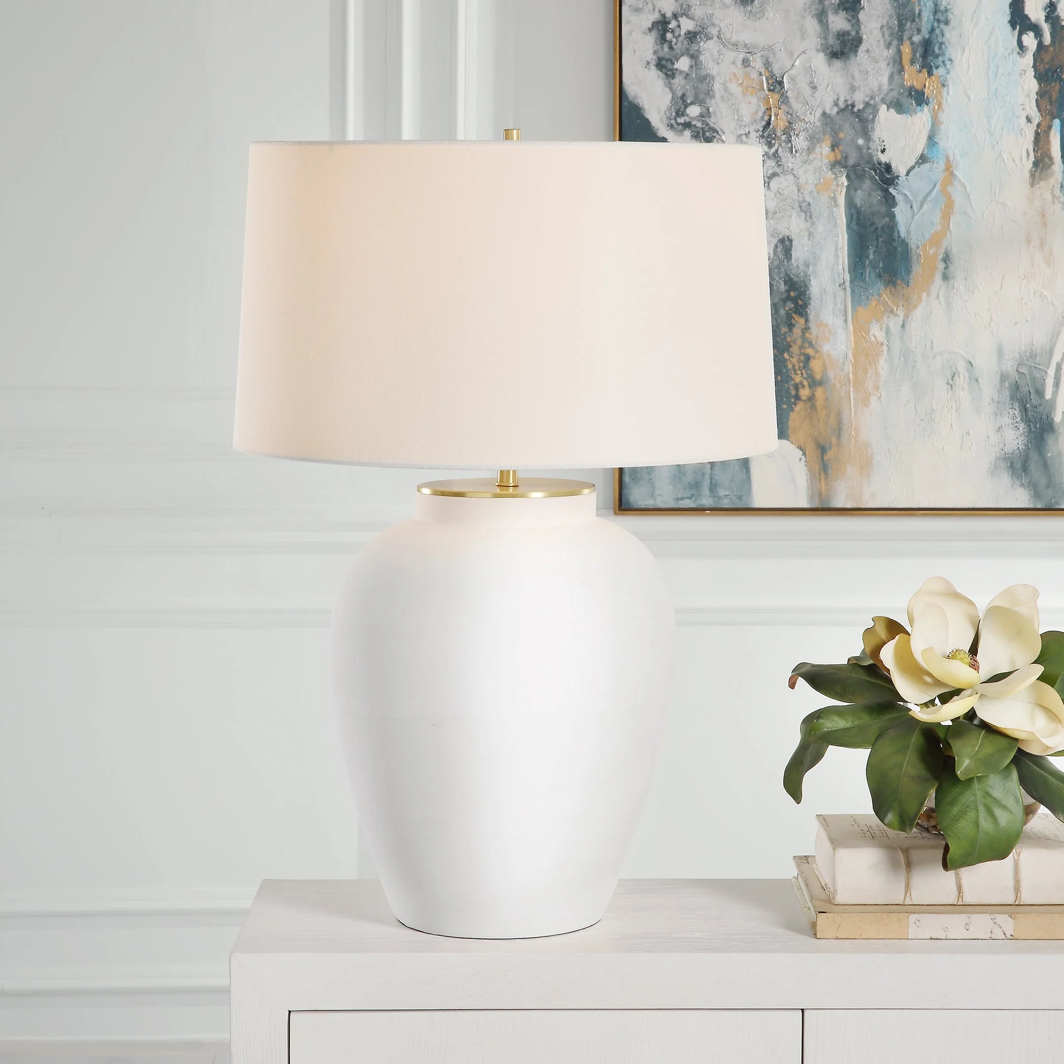 Uttermost Adelaide White Table Lamp - Image 2