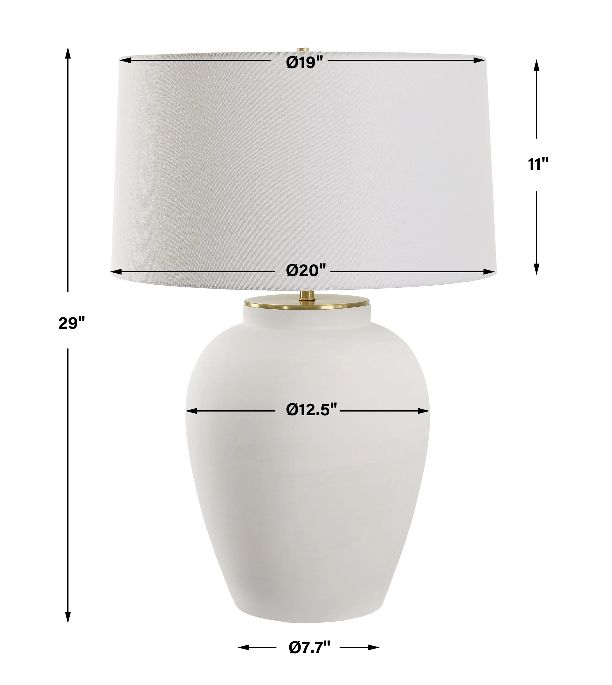 Uttermost Adelaide White Table Lamp - Image 3