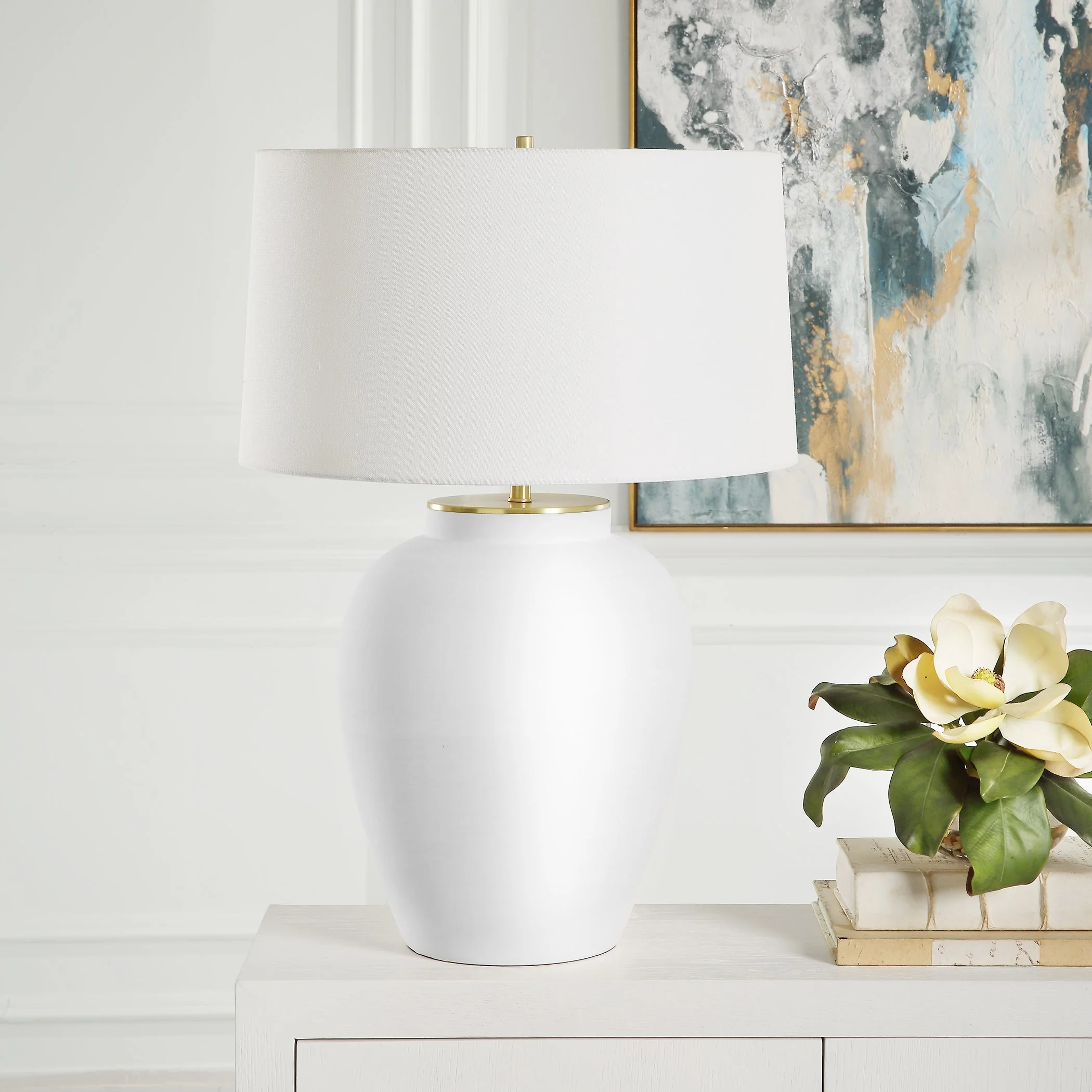 Uttermost Adelaide White Table Lamp - Image 4