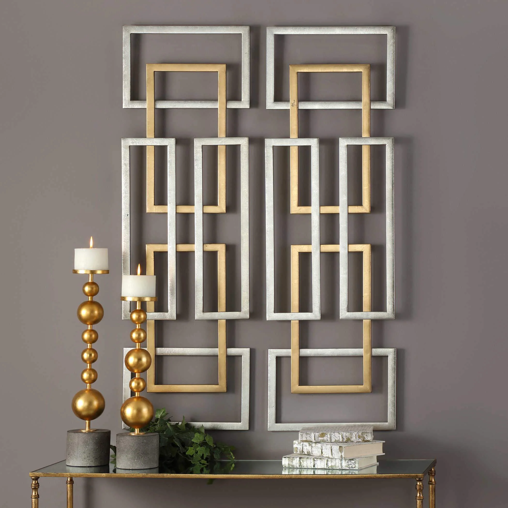 Uttermost Aerin Metal Wall Panels, S/2