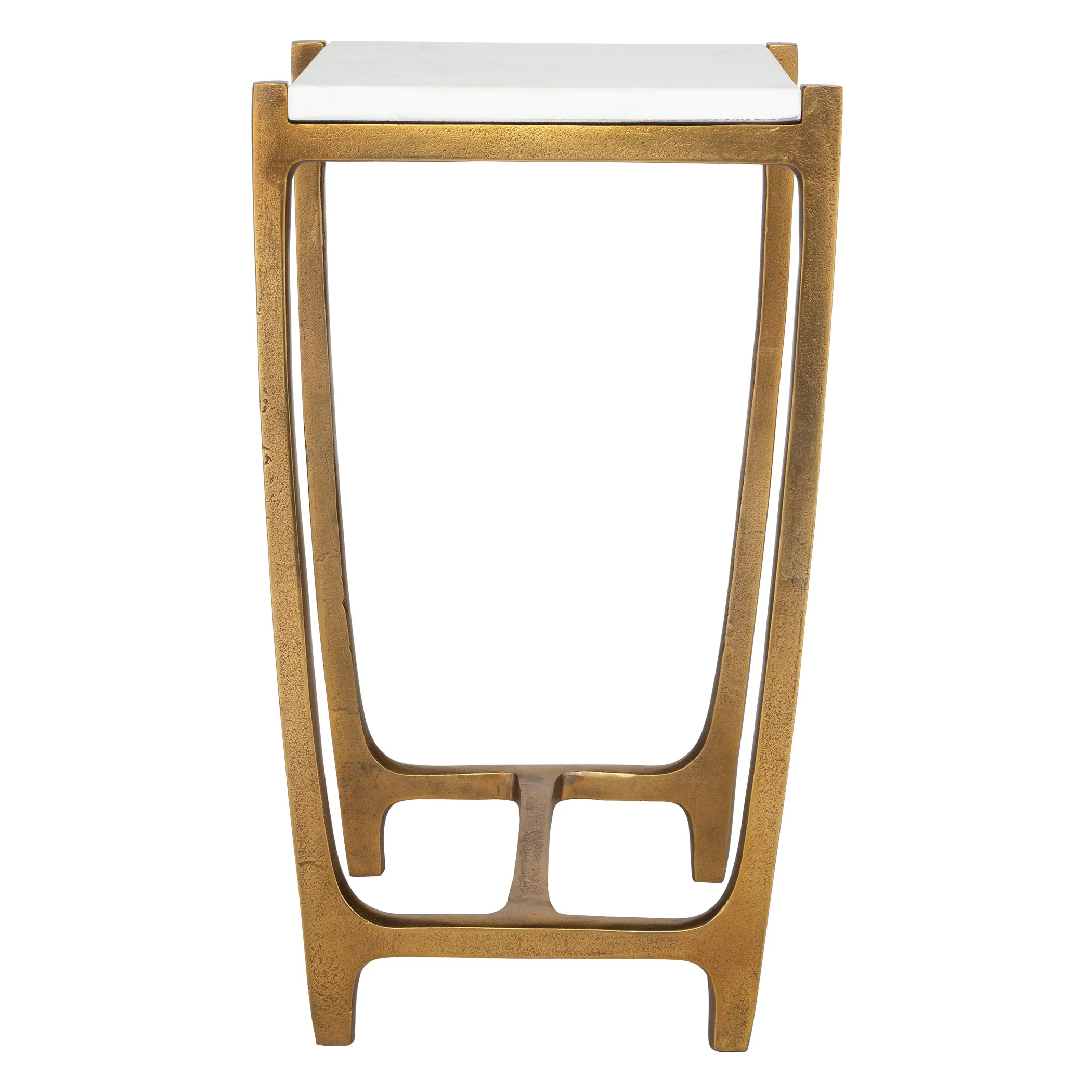 Uttermost Affinity White Marble Accent Table - Image 4