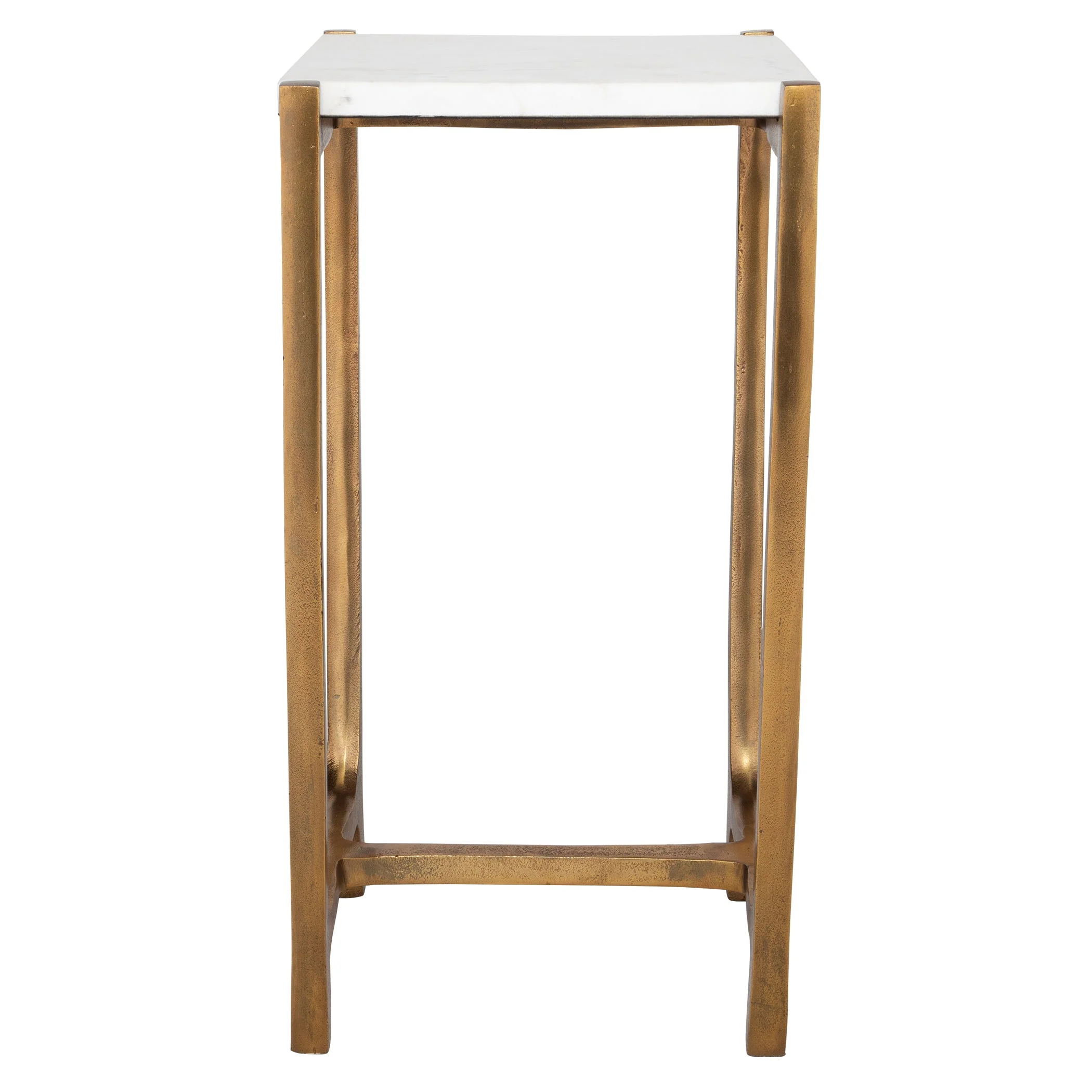 Uttermost Affinity White Marble Accent Table - Image 5