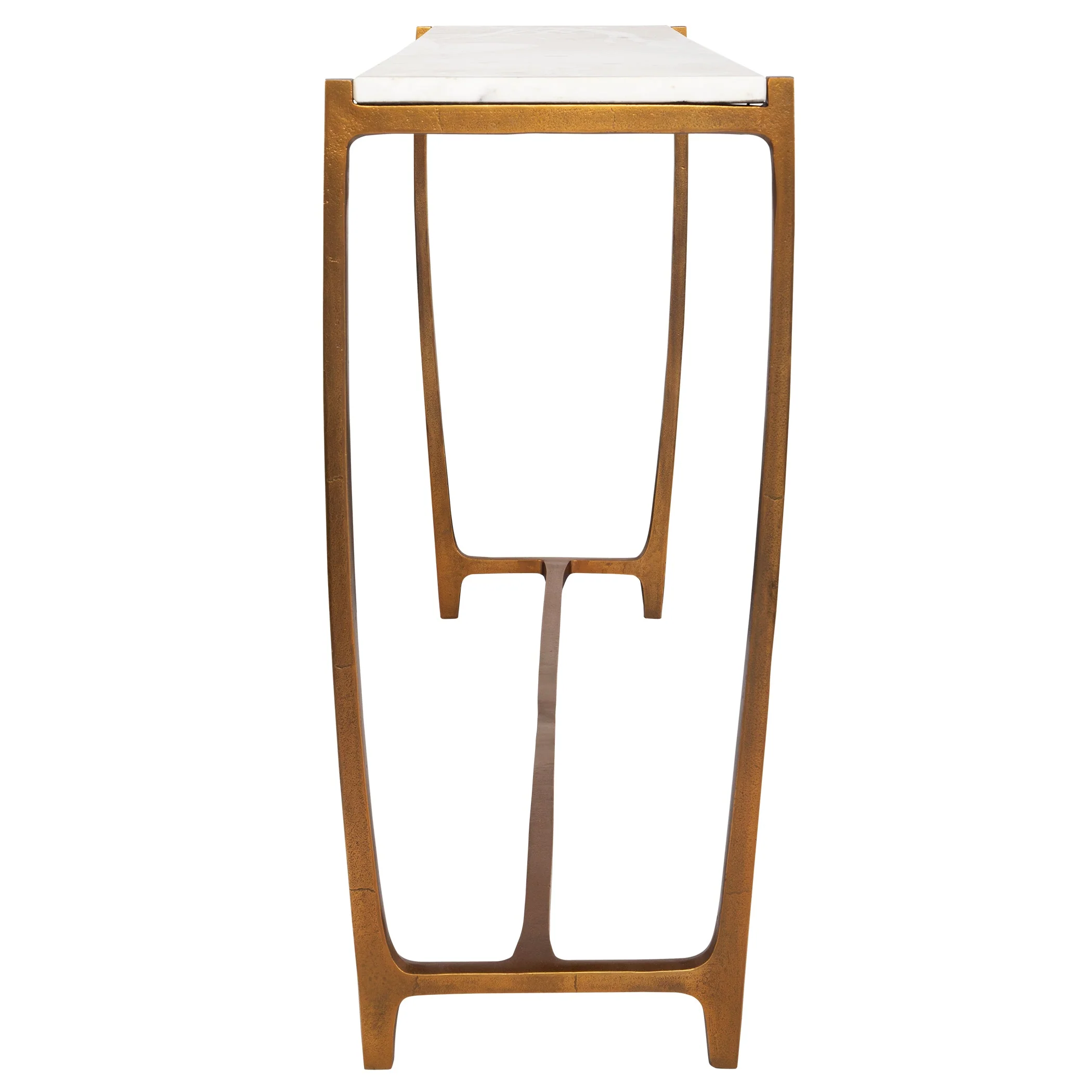 Uttermost Affinity White Marble Console Table - Image 5