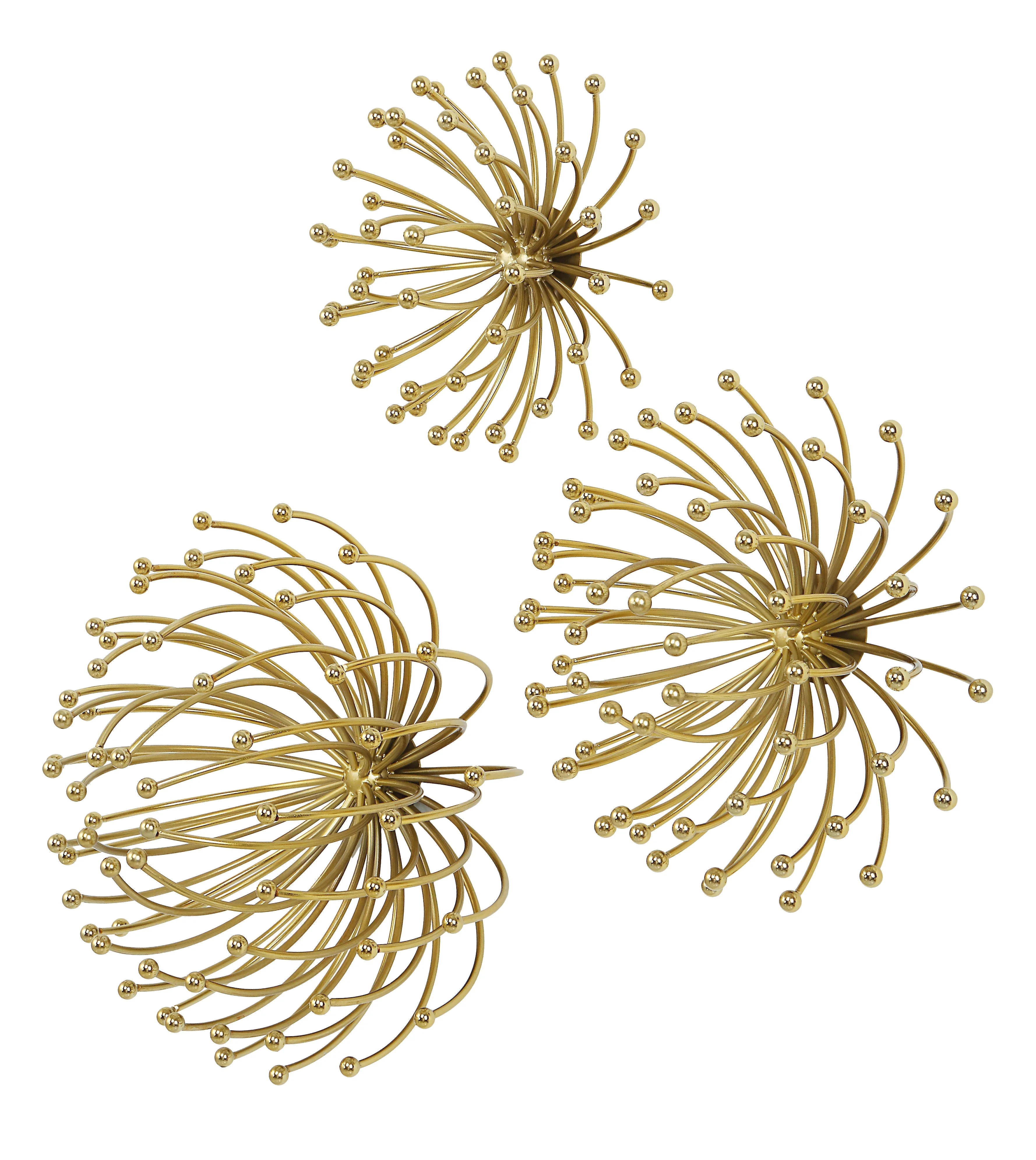 Uttermost Aga Gold Metal Wall Decor, S/3 - Image 4