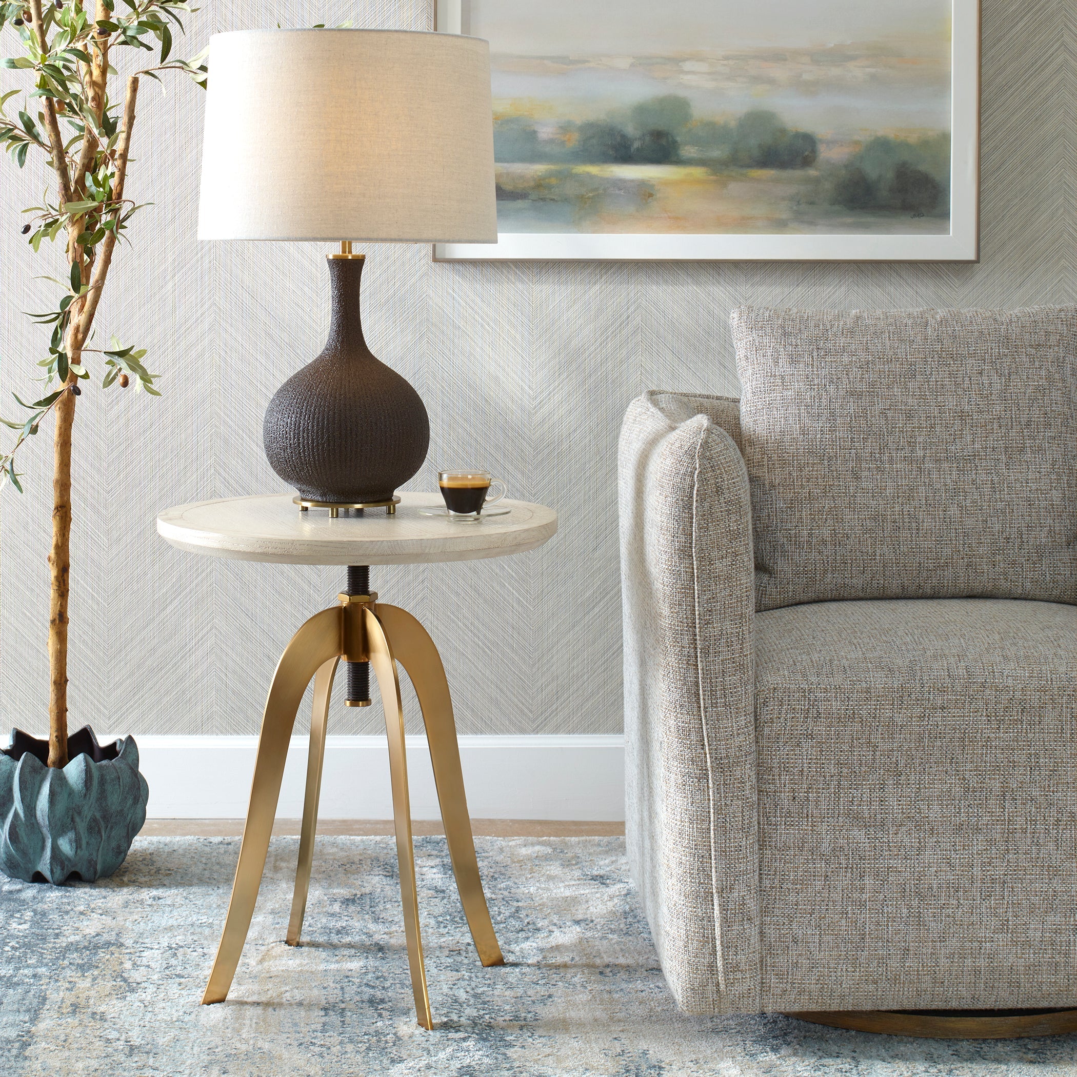 Uttermost Alice Oak Adjustable Accent Table - Image 3