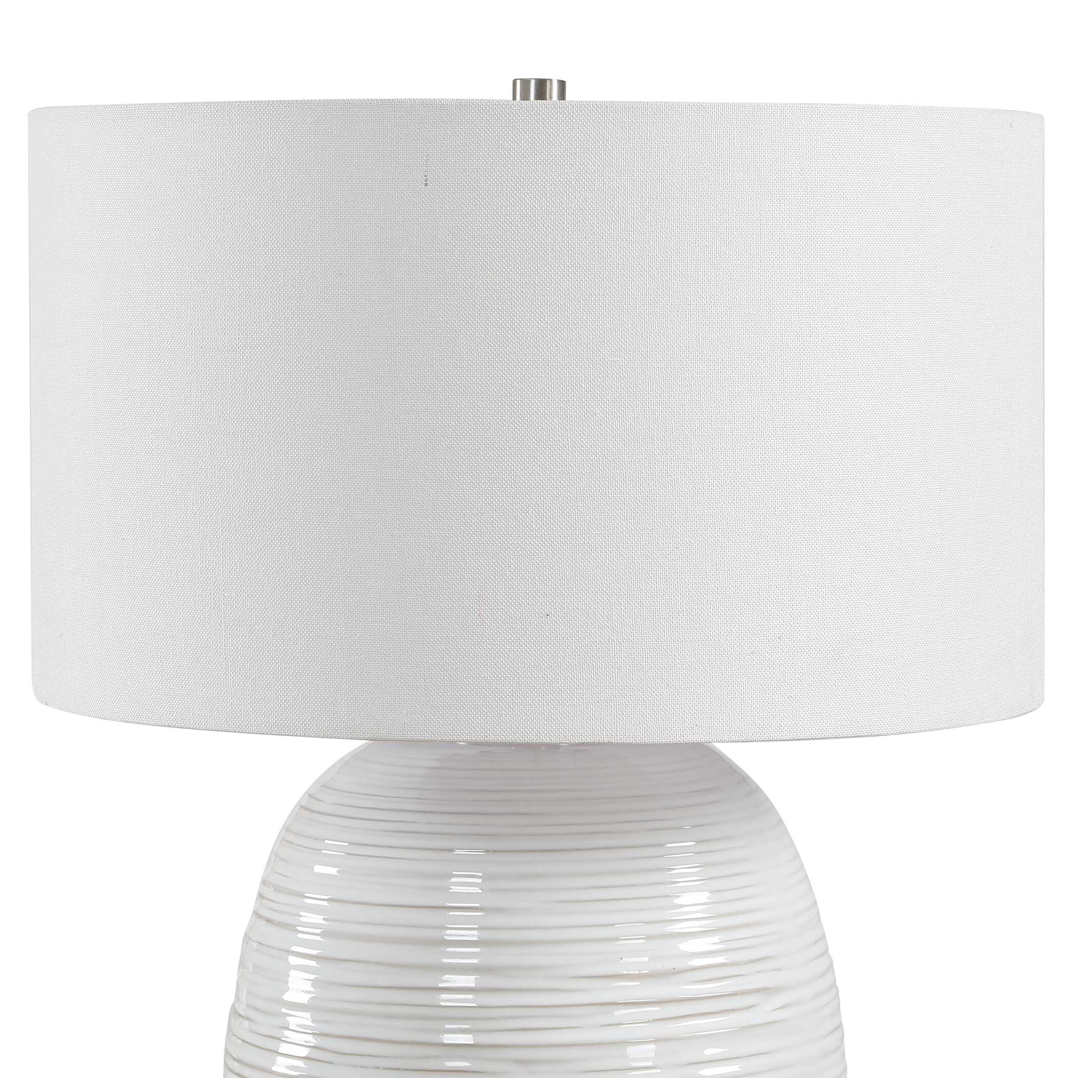 Uttermost Alkman White Glaze Table Lamp - Image 5