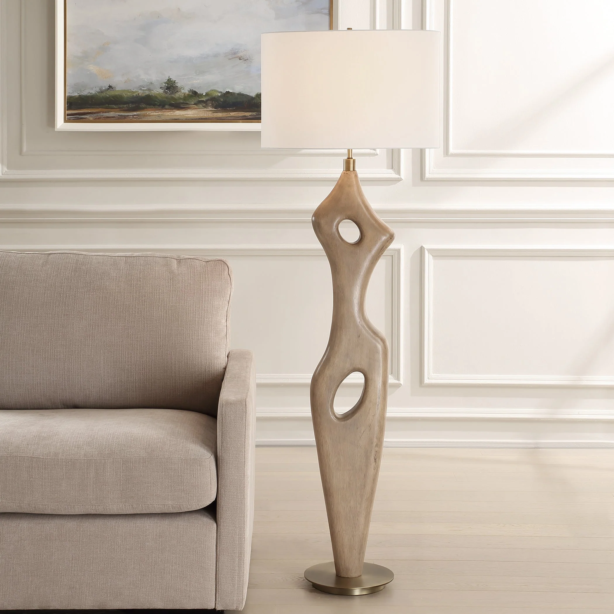 Uttermost Almyra Solid Wood Floor Lamp - Image 2