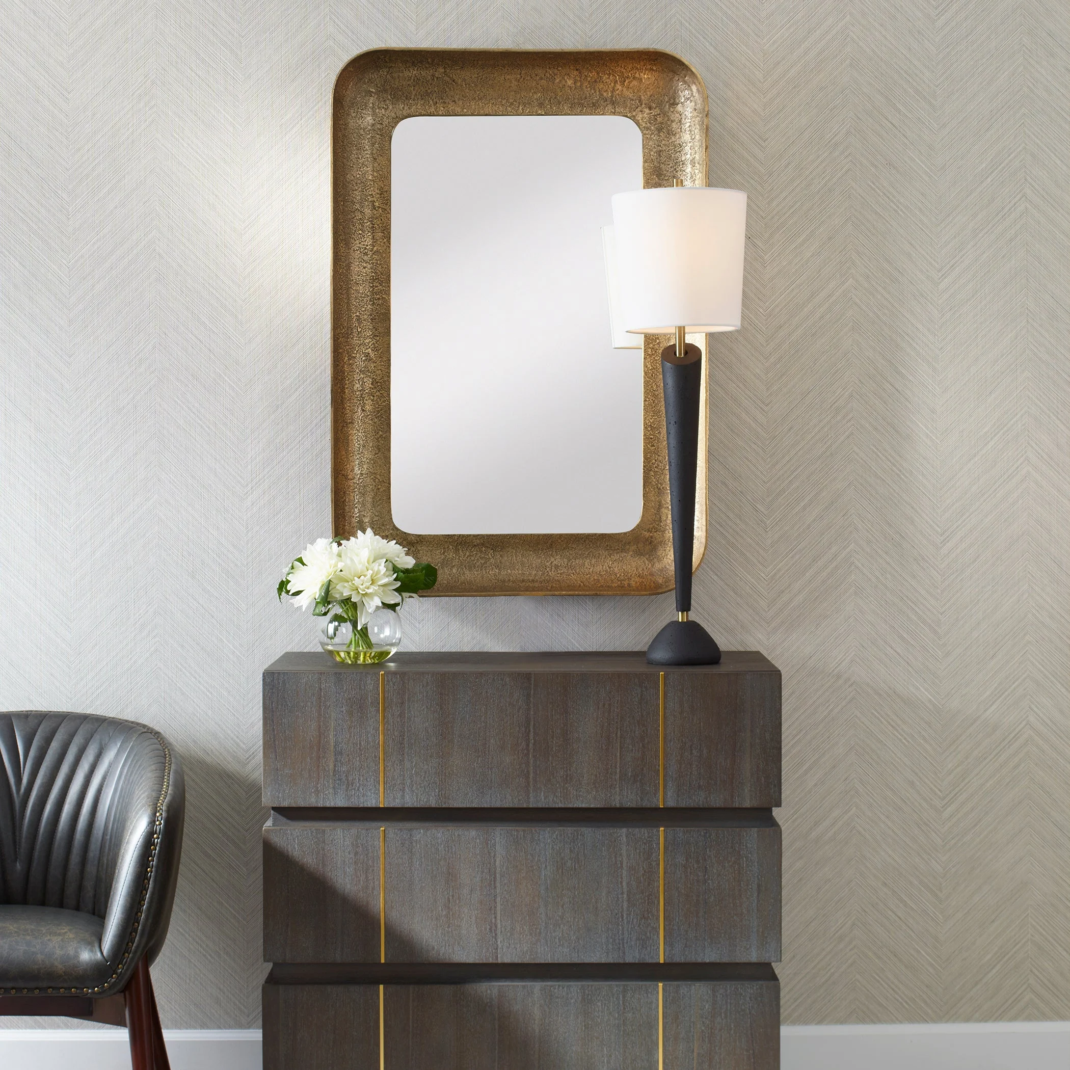 Uttermost Alvaro Antique Brass Mirror - Image 2