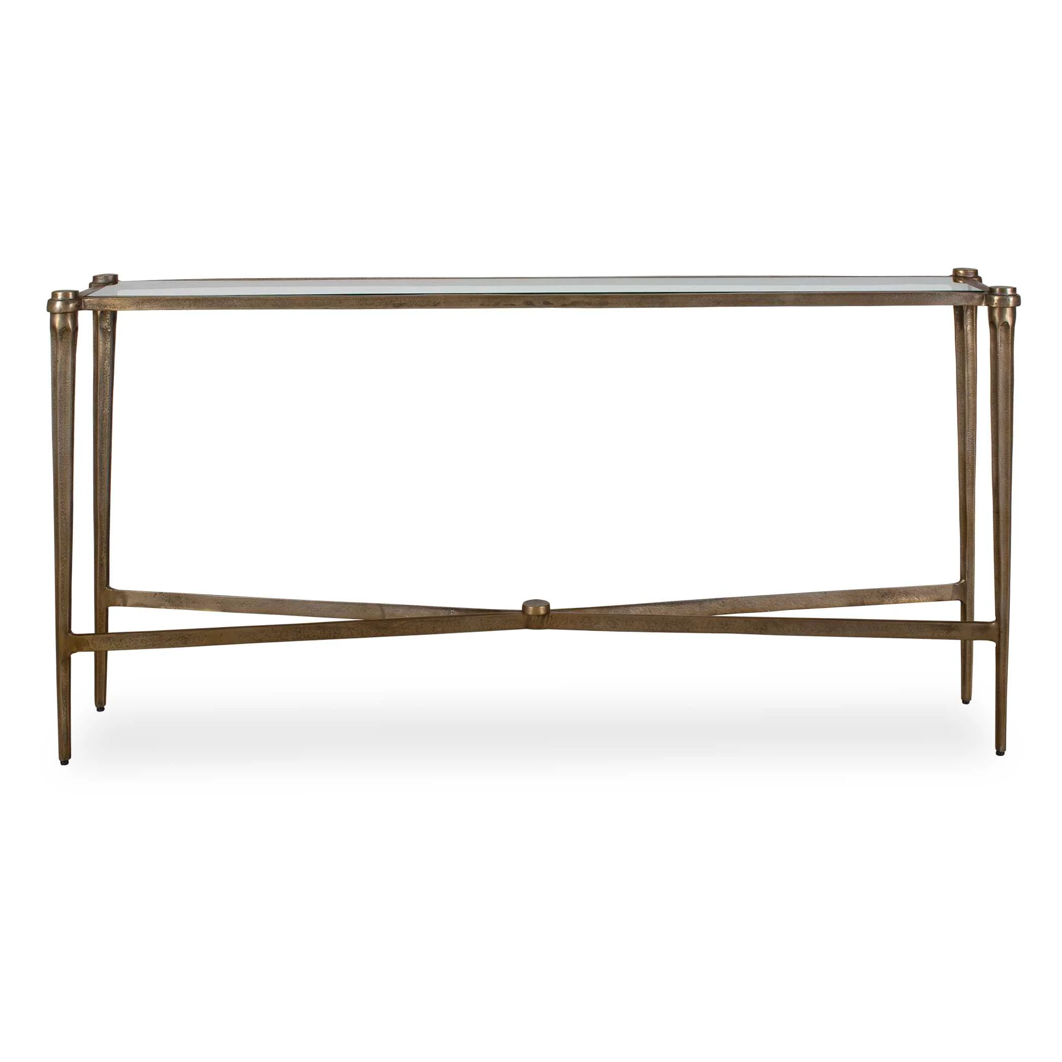 Uttermost Amara Antique Brass Console Table