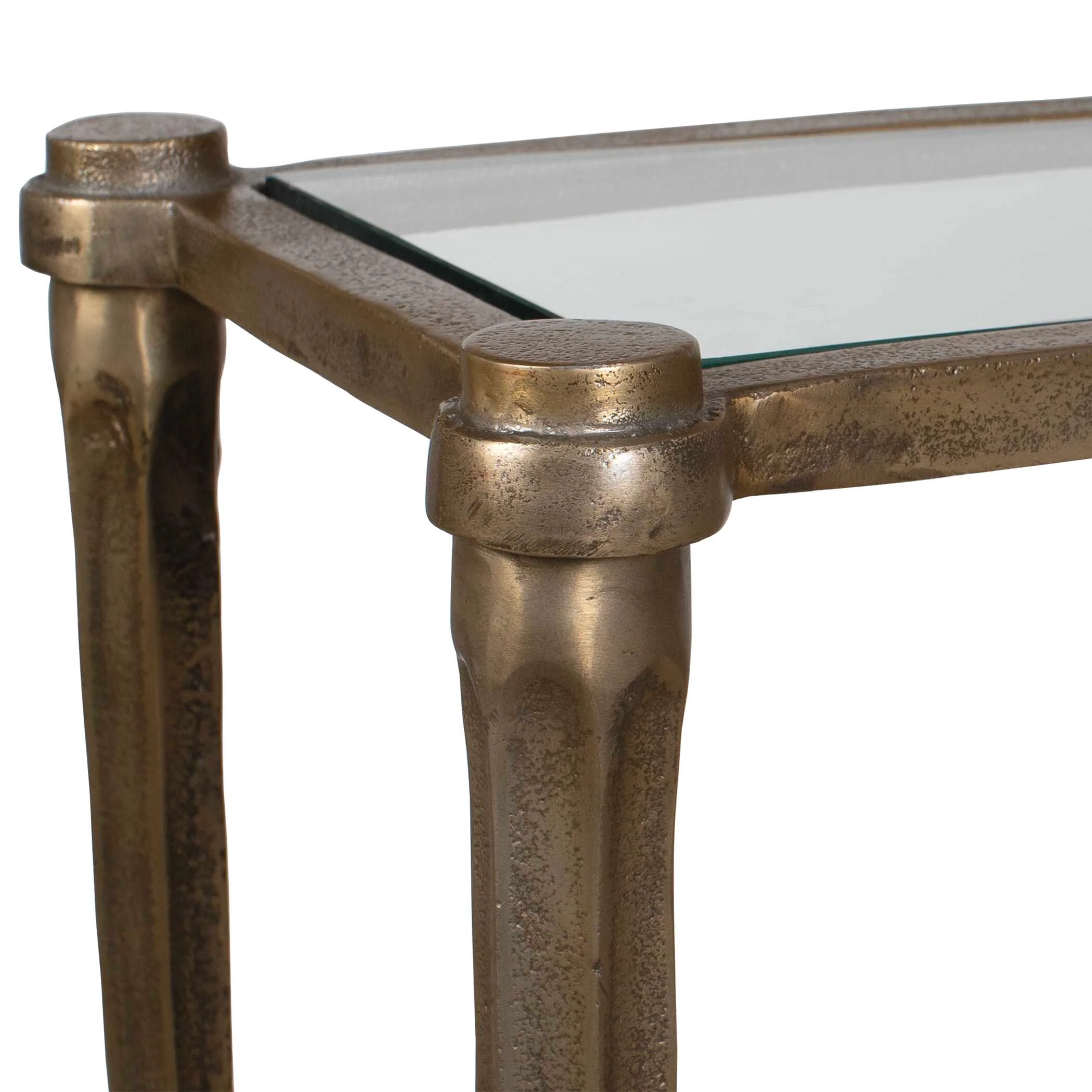 Uttermost Amara Antique Brass Console Table - Image 5