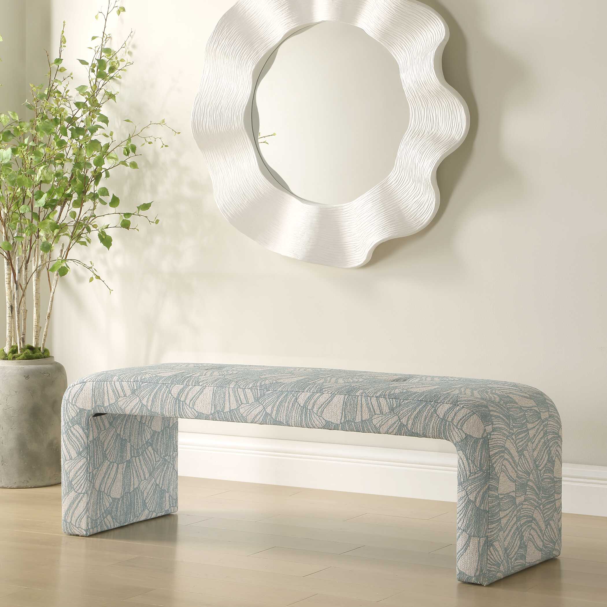 Uttermost Amie Spa Blue Bench - Image 3