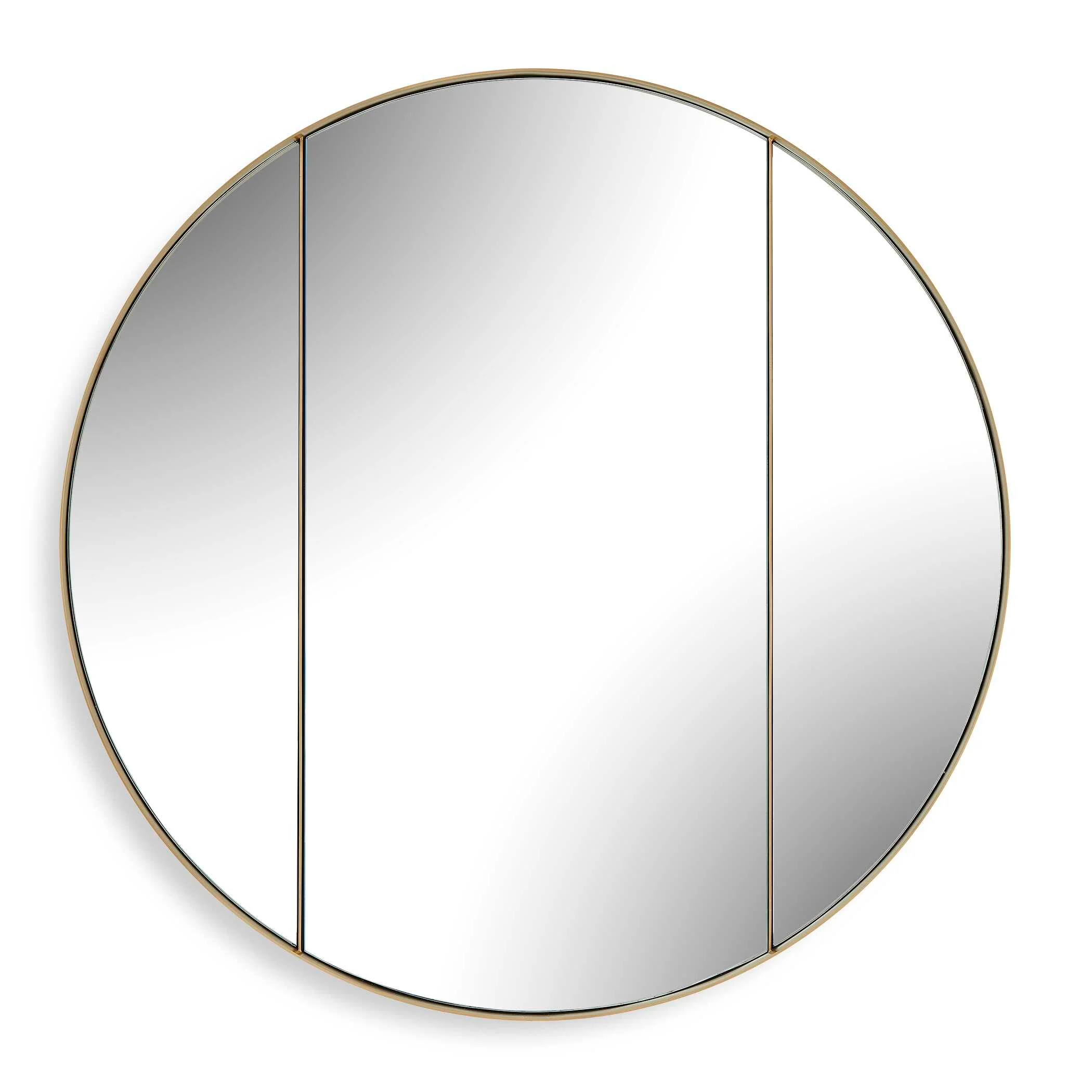 Uttermost Amram Antique Brass Round Mirror