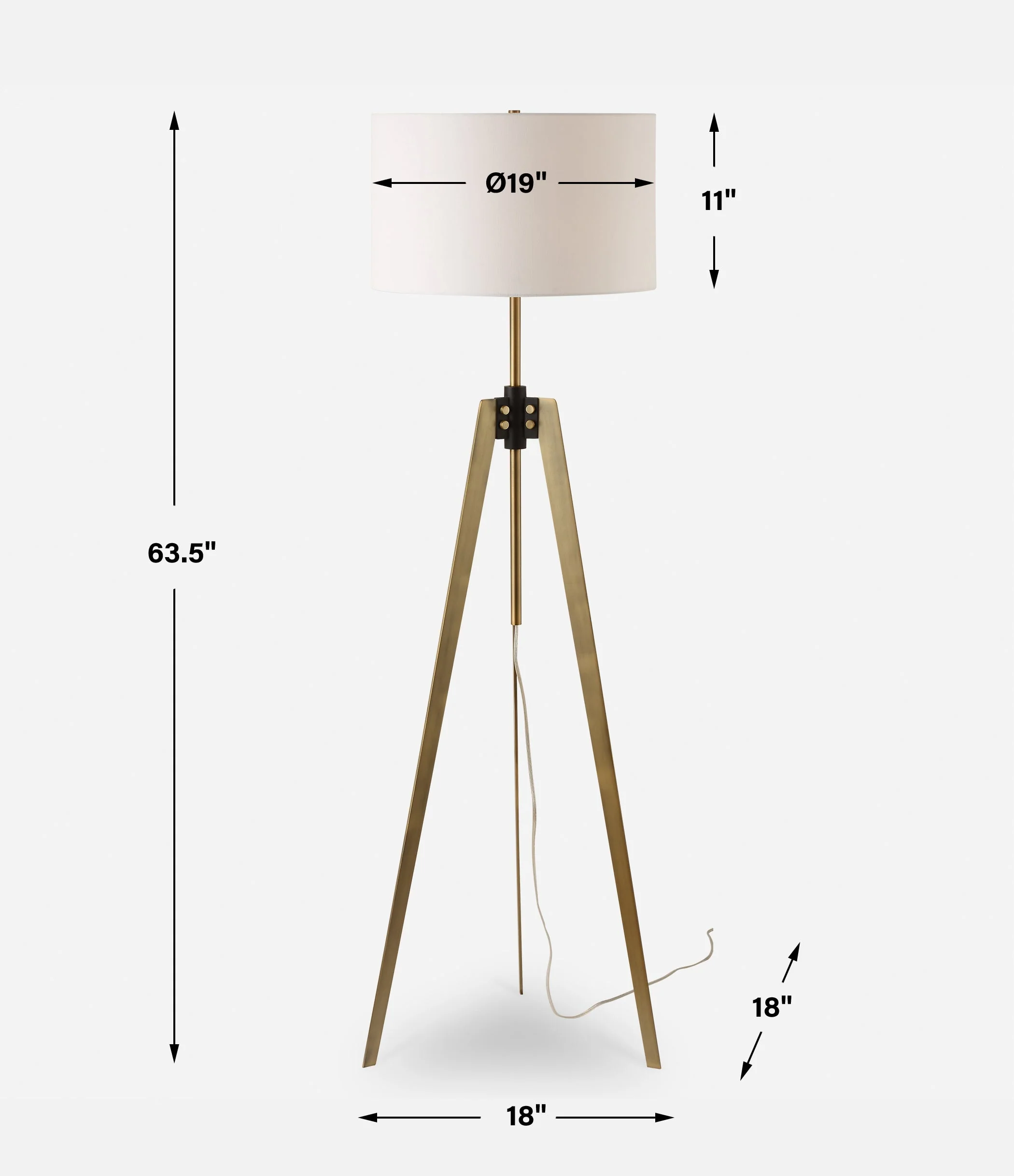 Uttermost Anchorage Tri-pod Floor Lamp - Image 3