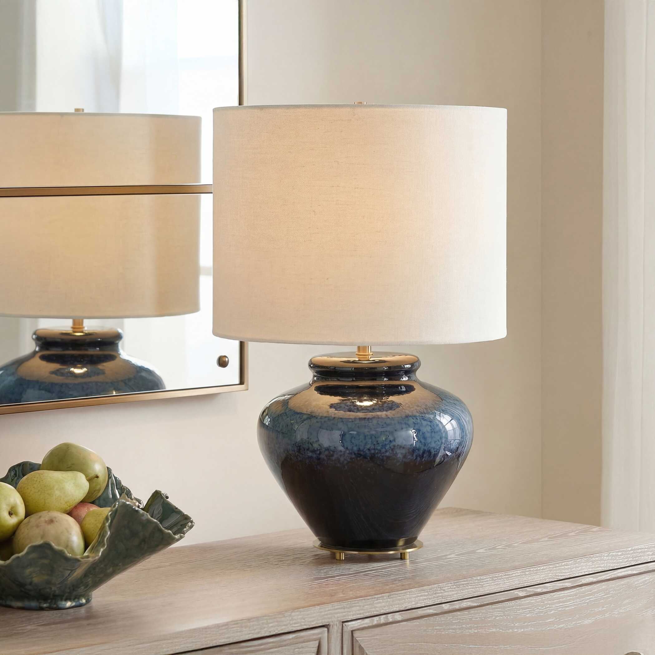 Uttermost Andrus Blue Glaze Table Lamp - Image 2