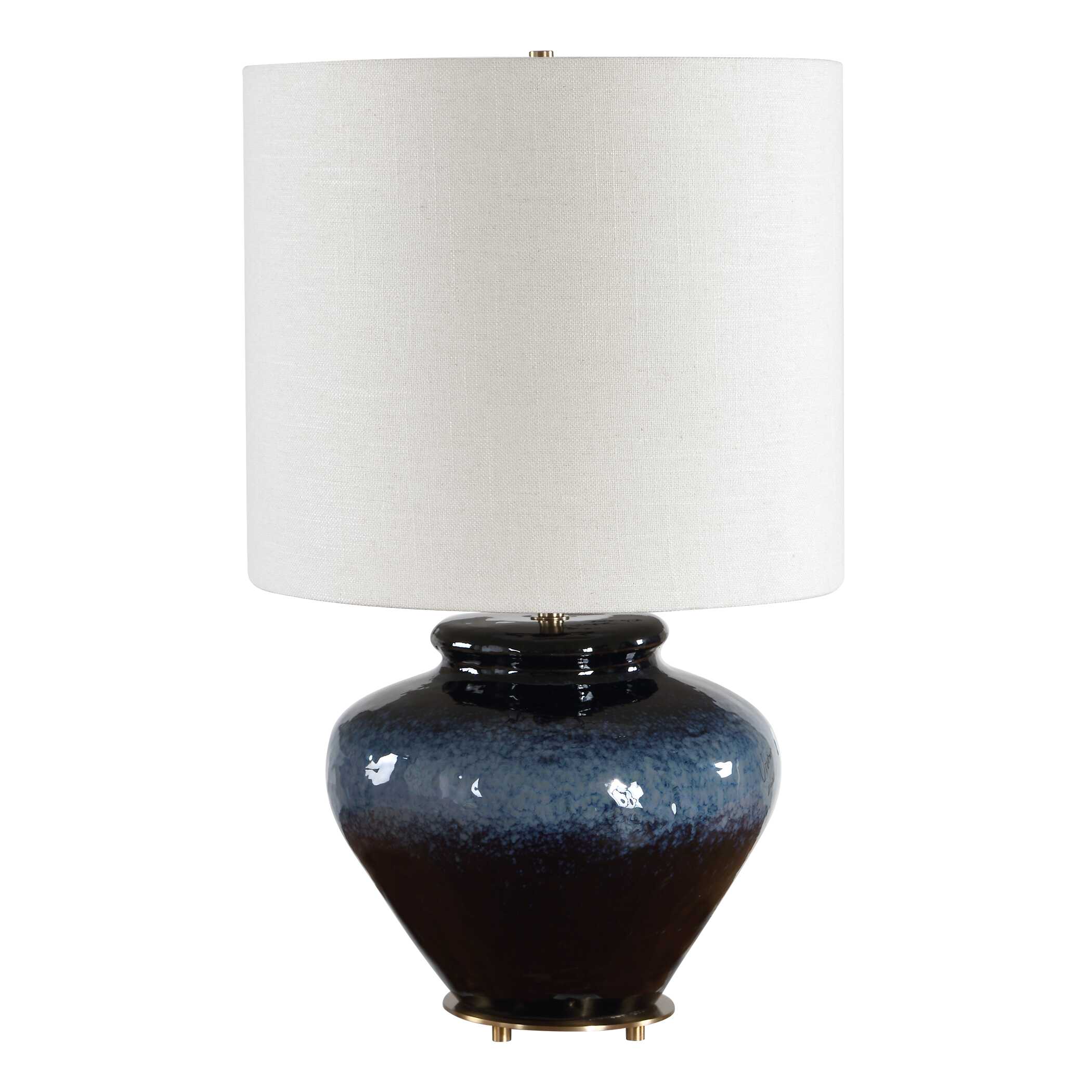 Uttermost Andrus Blue Glaze Table Lamp - Image 3