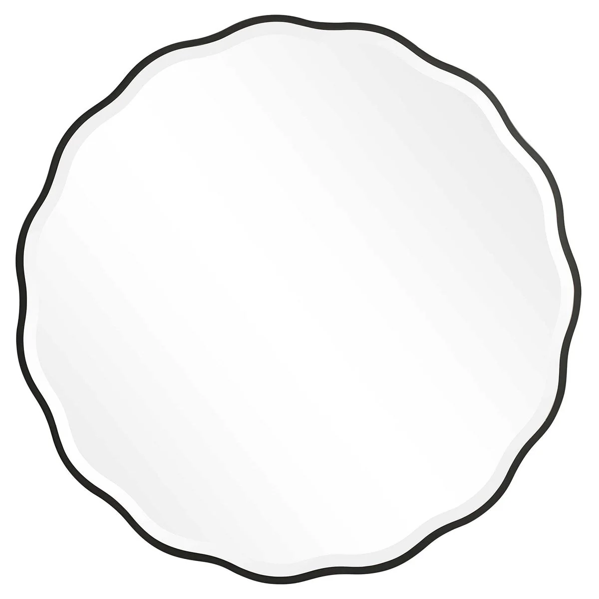 Uttermost Aneta Black Round Mirror - Image 2