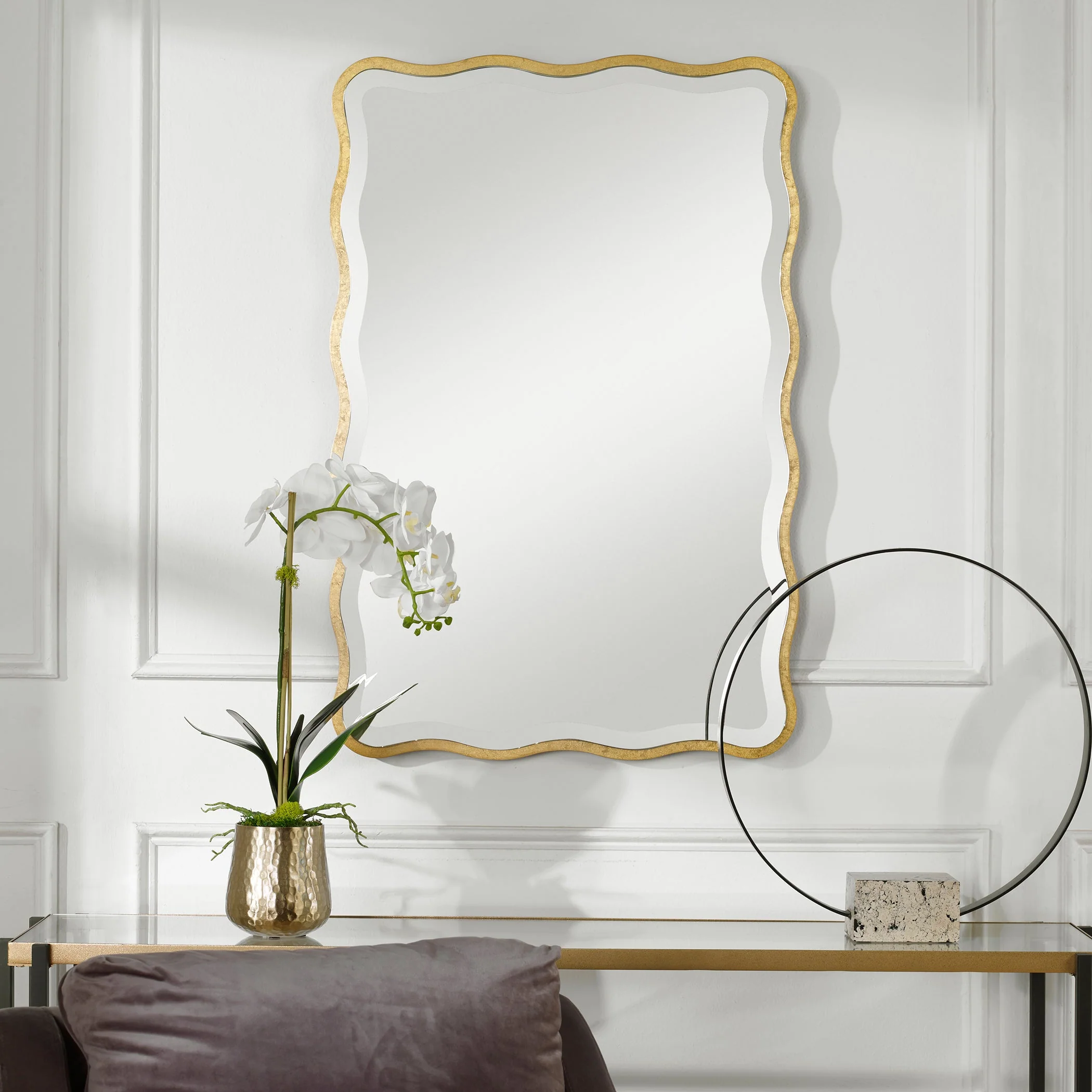 Uttermost Aneta Gold Scalloped Mirror - Image 2