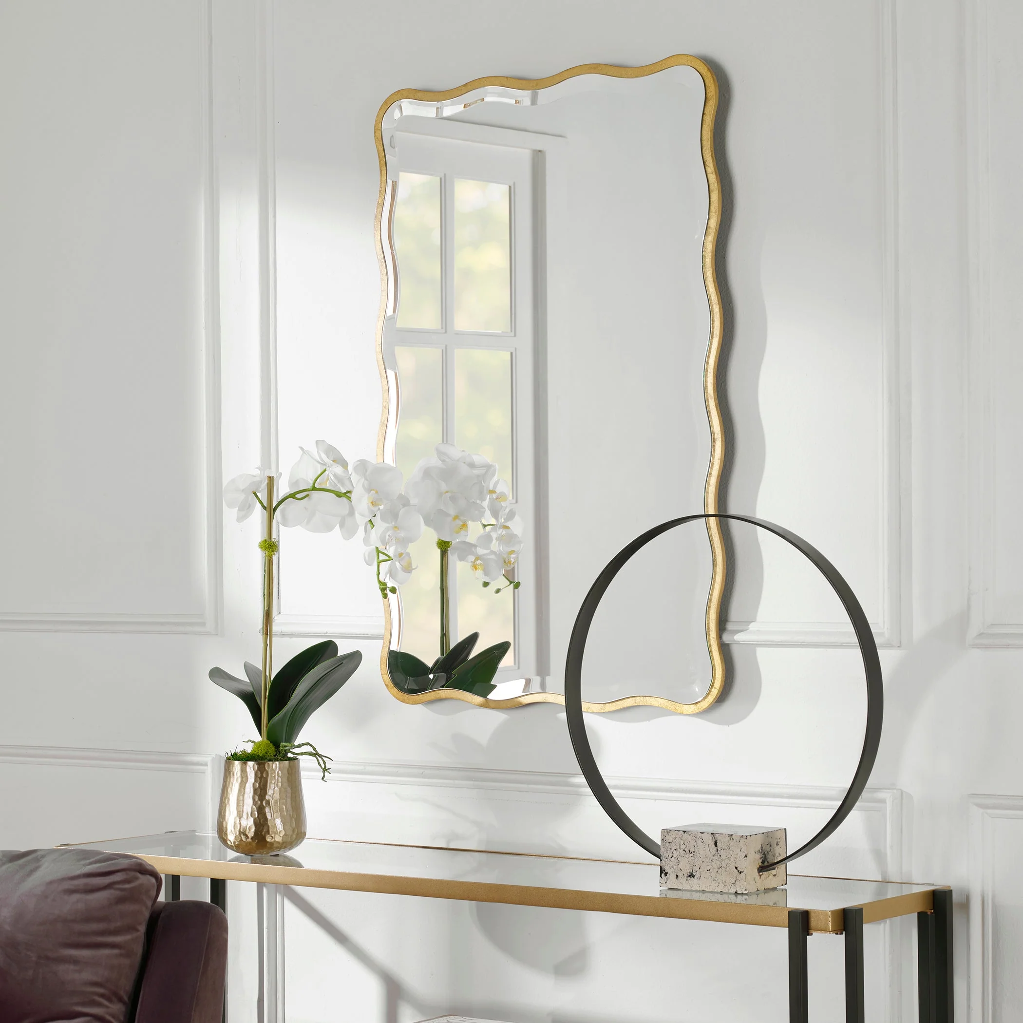 Uttermost Aneta Gold Scalloped Mirror - Image 3