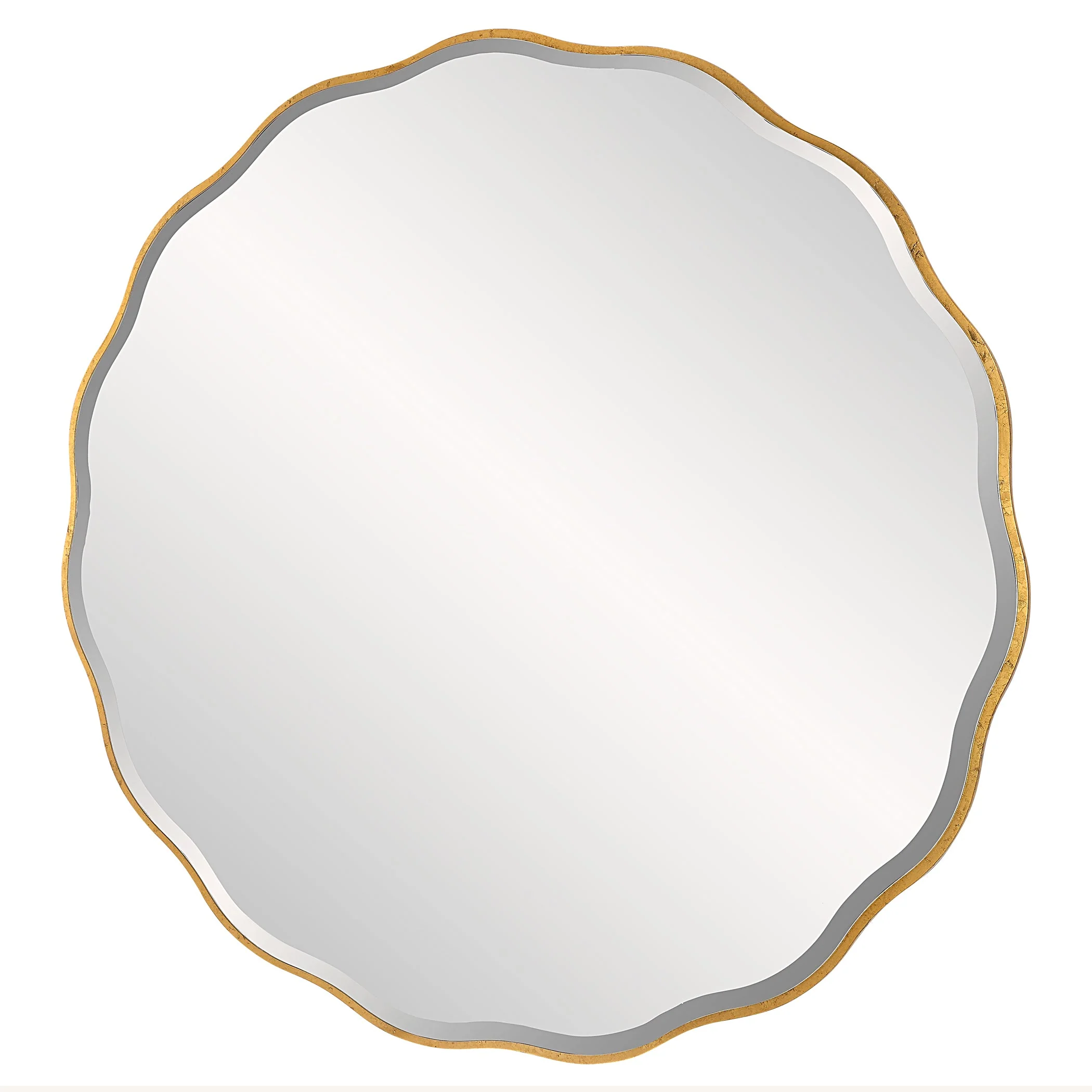 Uttermost Aneta Large Gold Round Mirror - Image 4