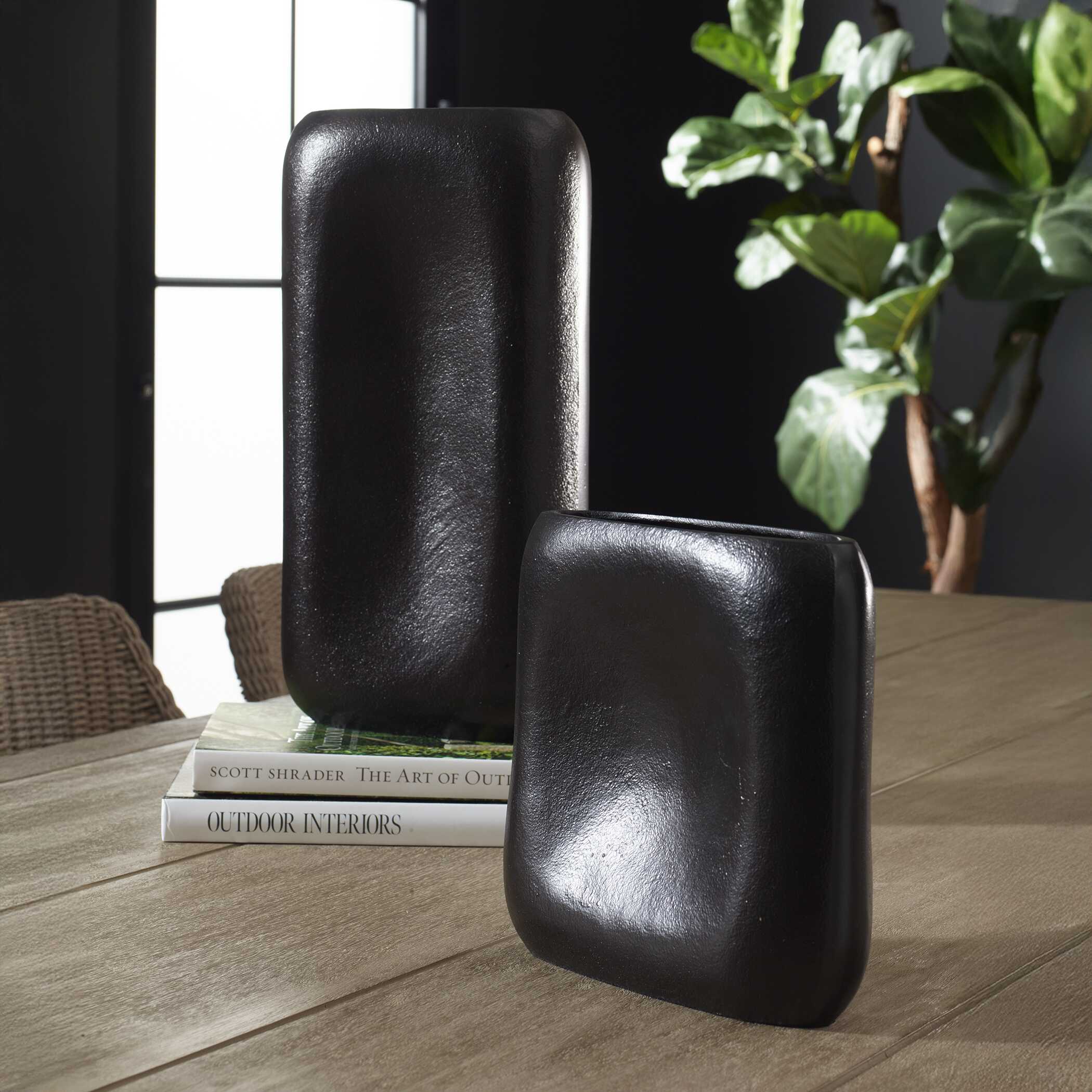 Uttermost Anodic Dark Brown Vases Set/2 - Image 2