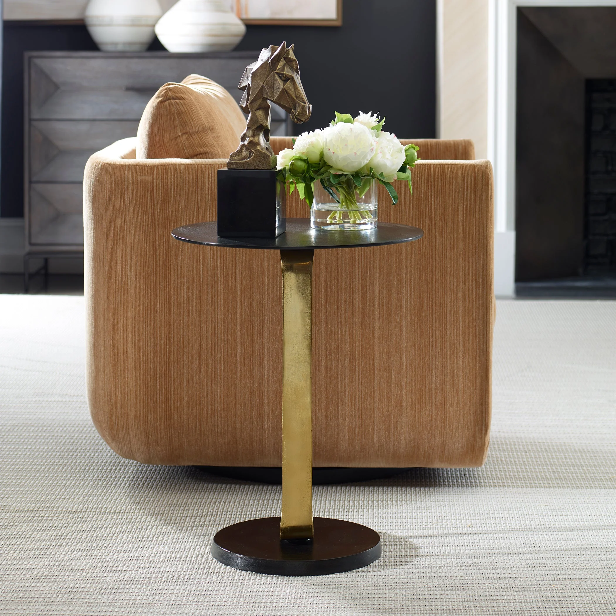 Uttermost Aperture Brass Accent Table - Image 3