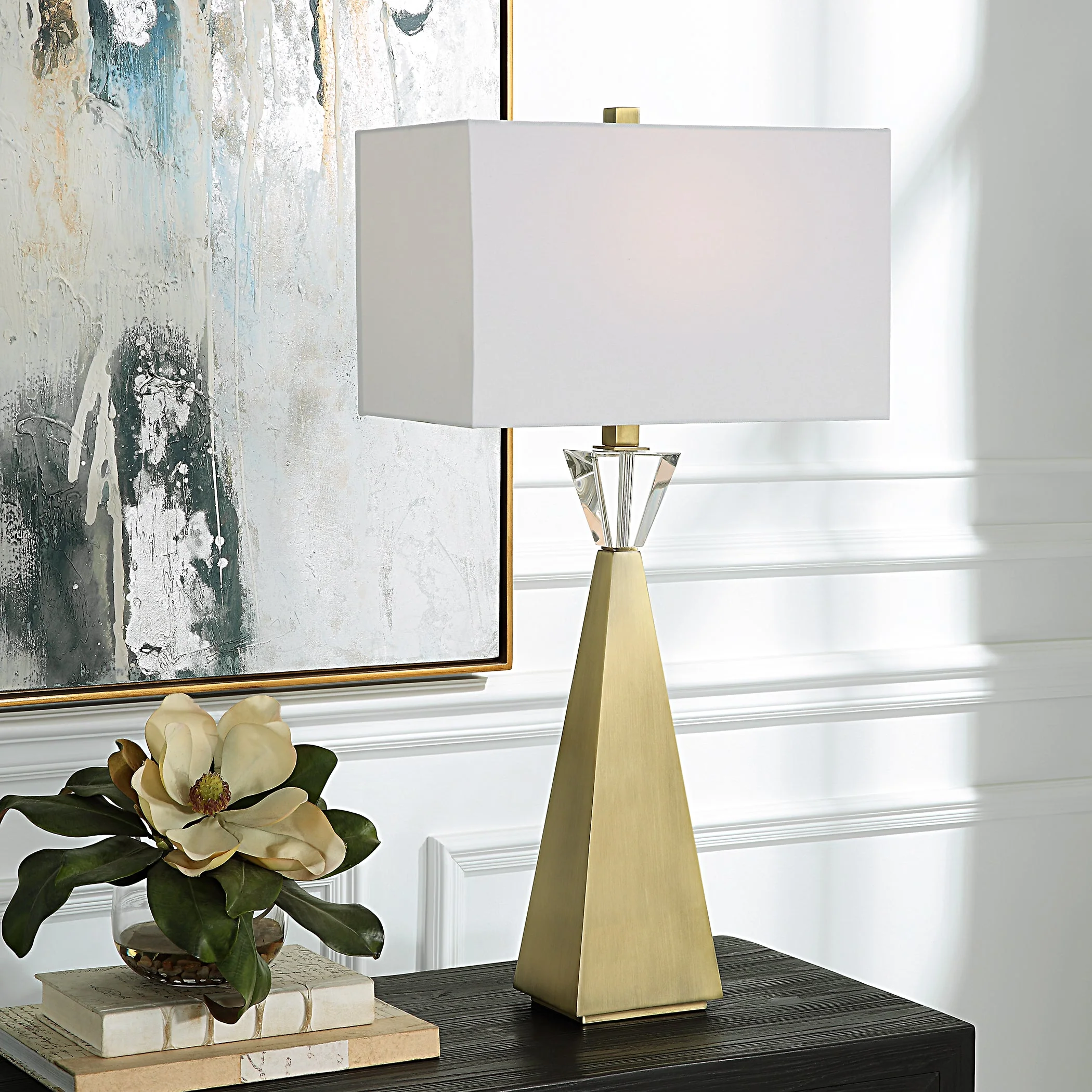Uttermost Arete Modern Brass Table Lamp - Image 2