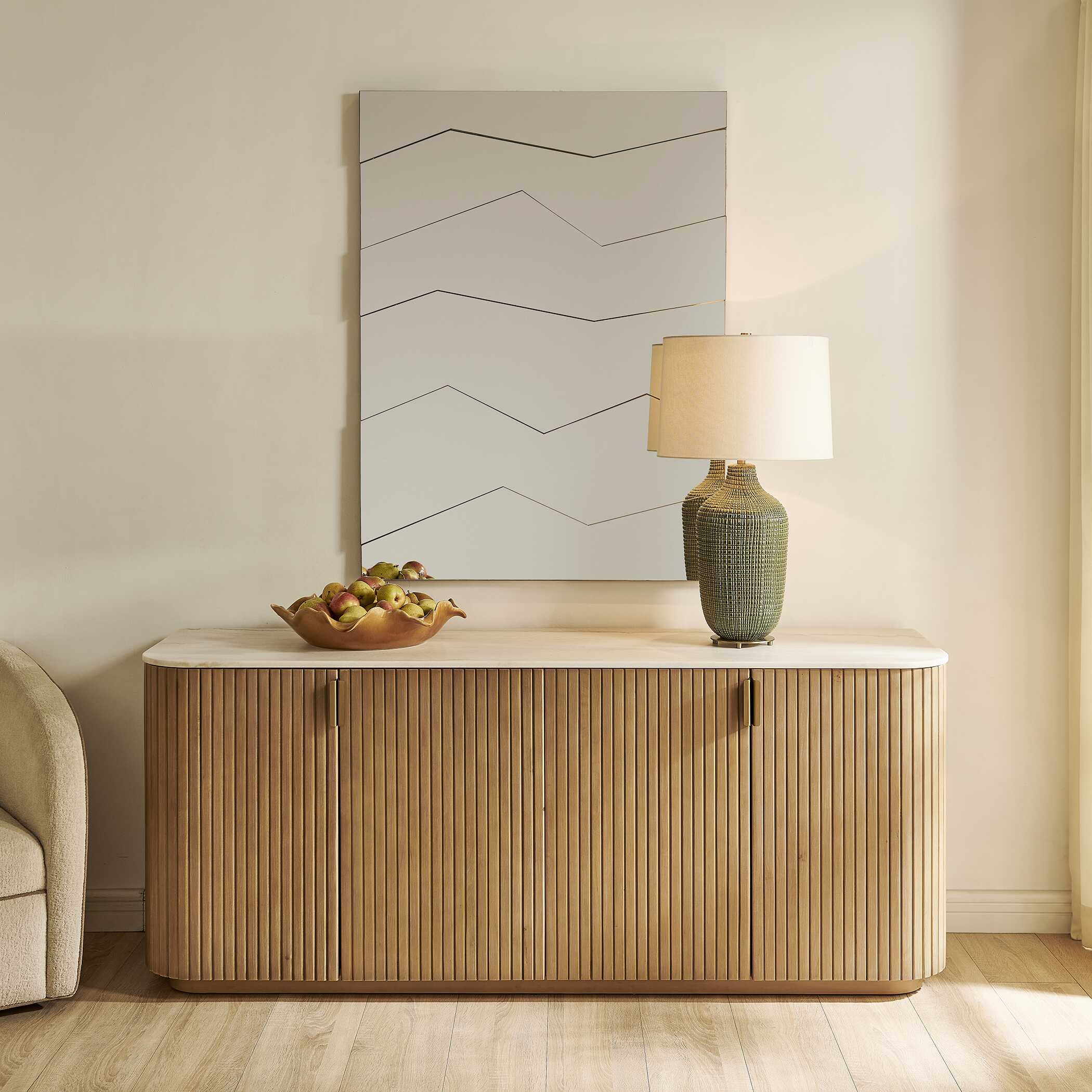 Uttermost Arik 4 Door Walnut Cabinet - Image 2