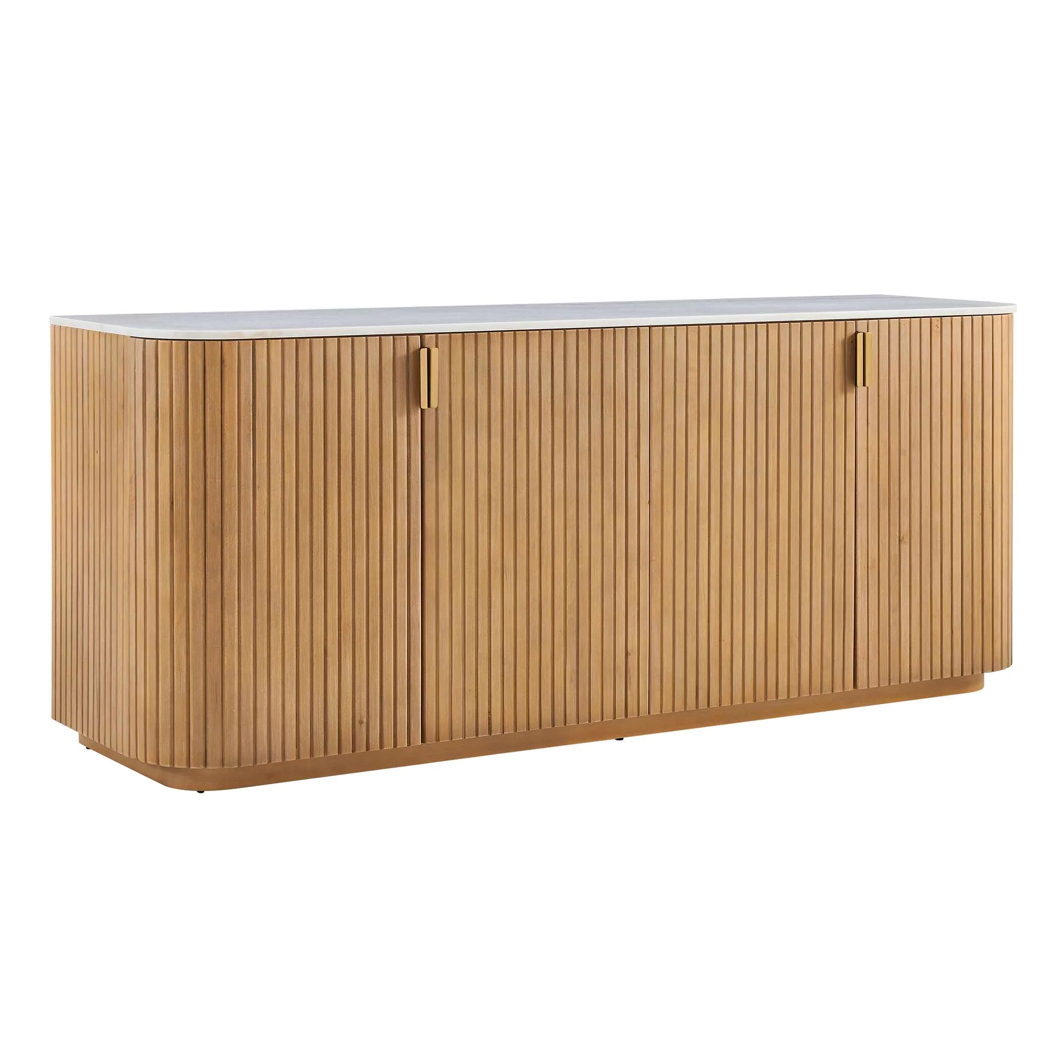 Uttermost Arik 4 Door Walnut Cabinet - Image 4