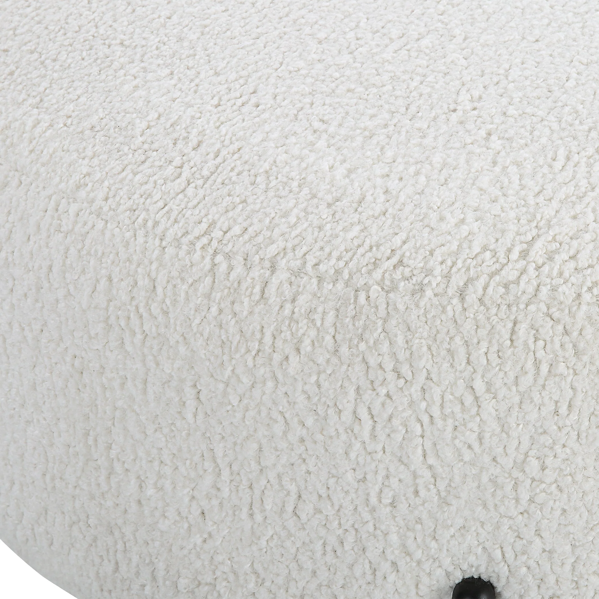 Uttermost Arles Large Plush White Ottoman - Image 6