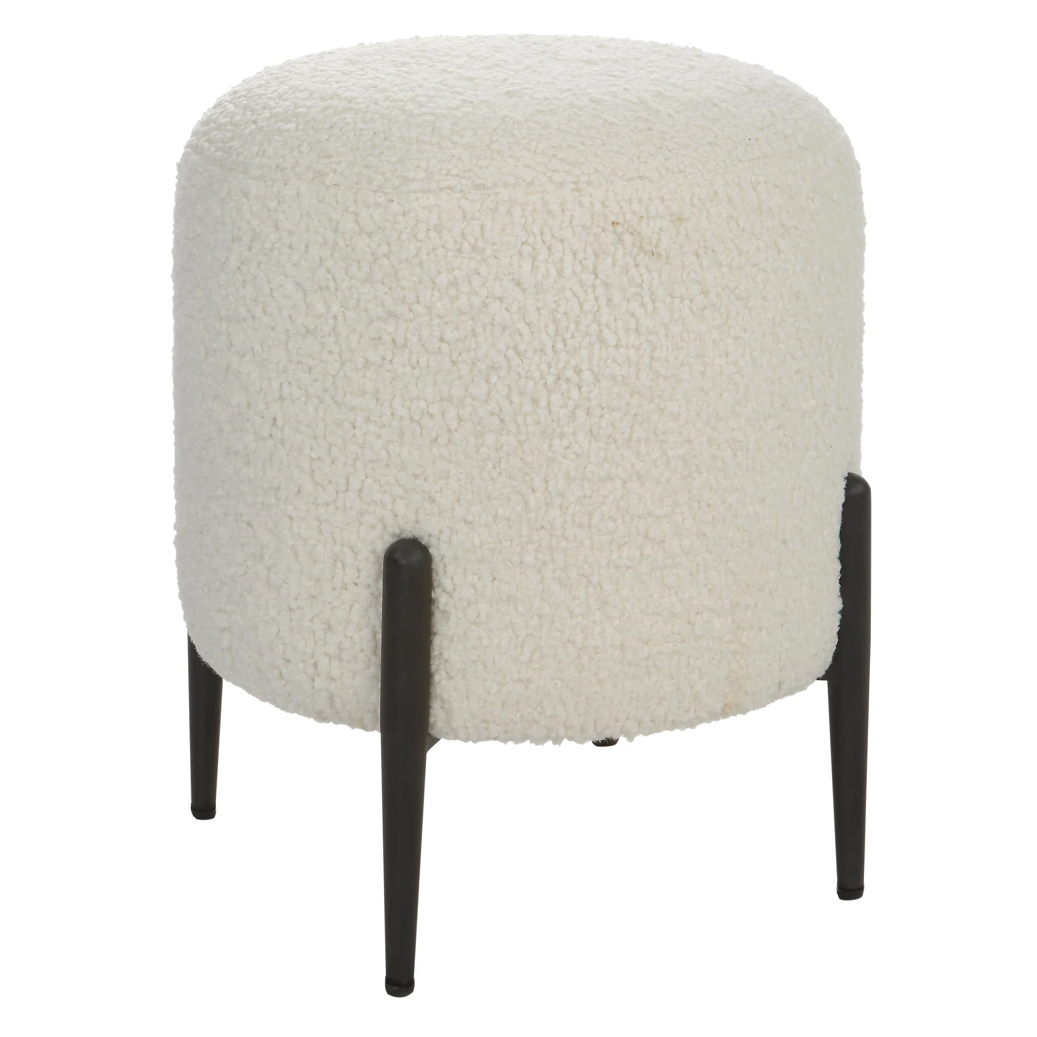 Uttermost Arles White Shearling Ottoman - Image 5