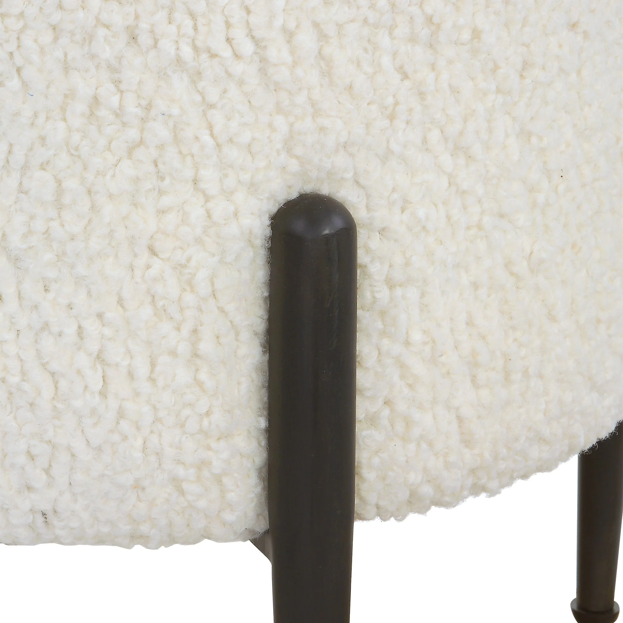 Uttermost Arles White Shearling Ottoman - Image 6