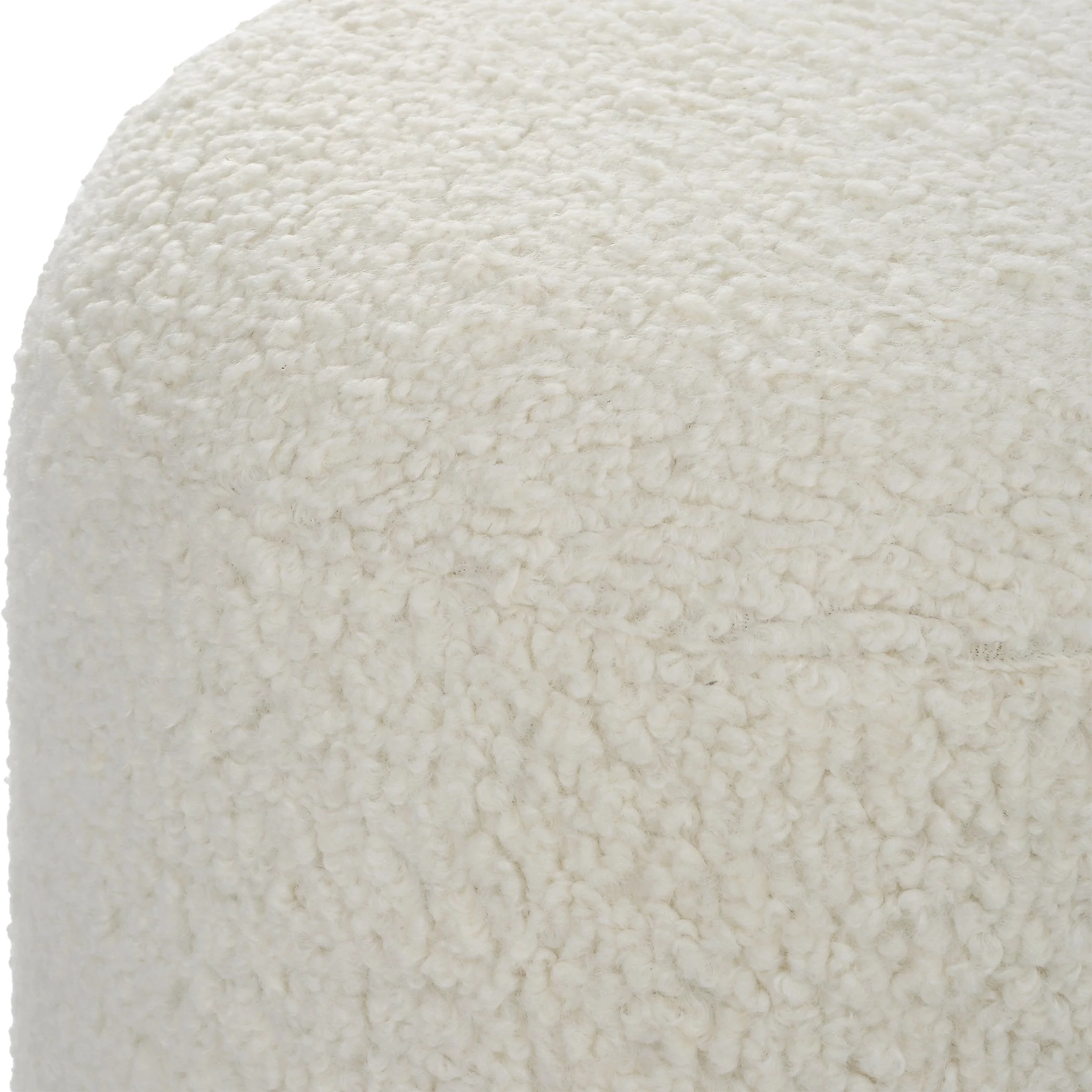 Uttermost Arles White Shearling Ottoman - Image 7