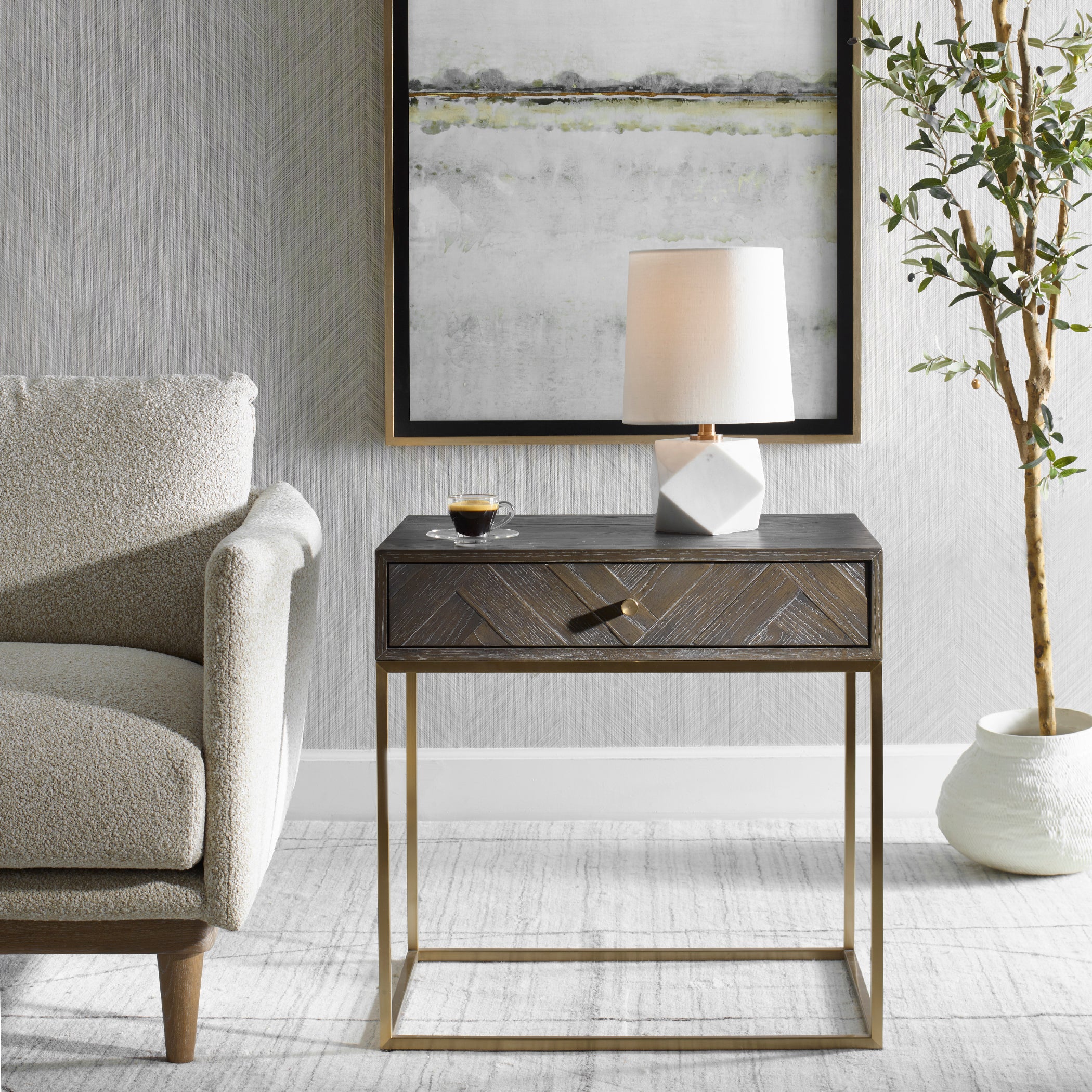 Uttermost Armistead Walnut Side Table - Image 2