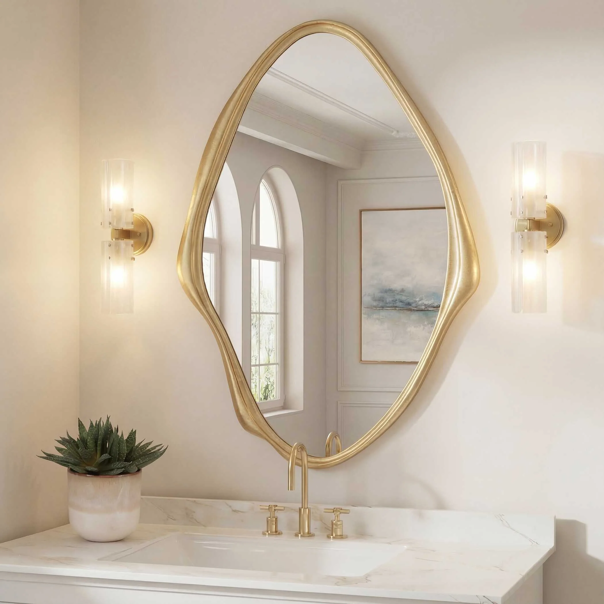 Uttermost Aster Abstract Gold Mirror - Image 2