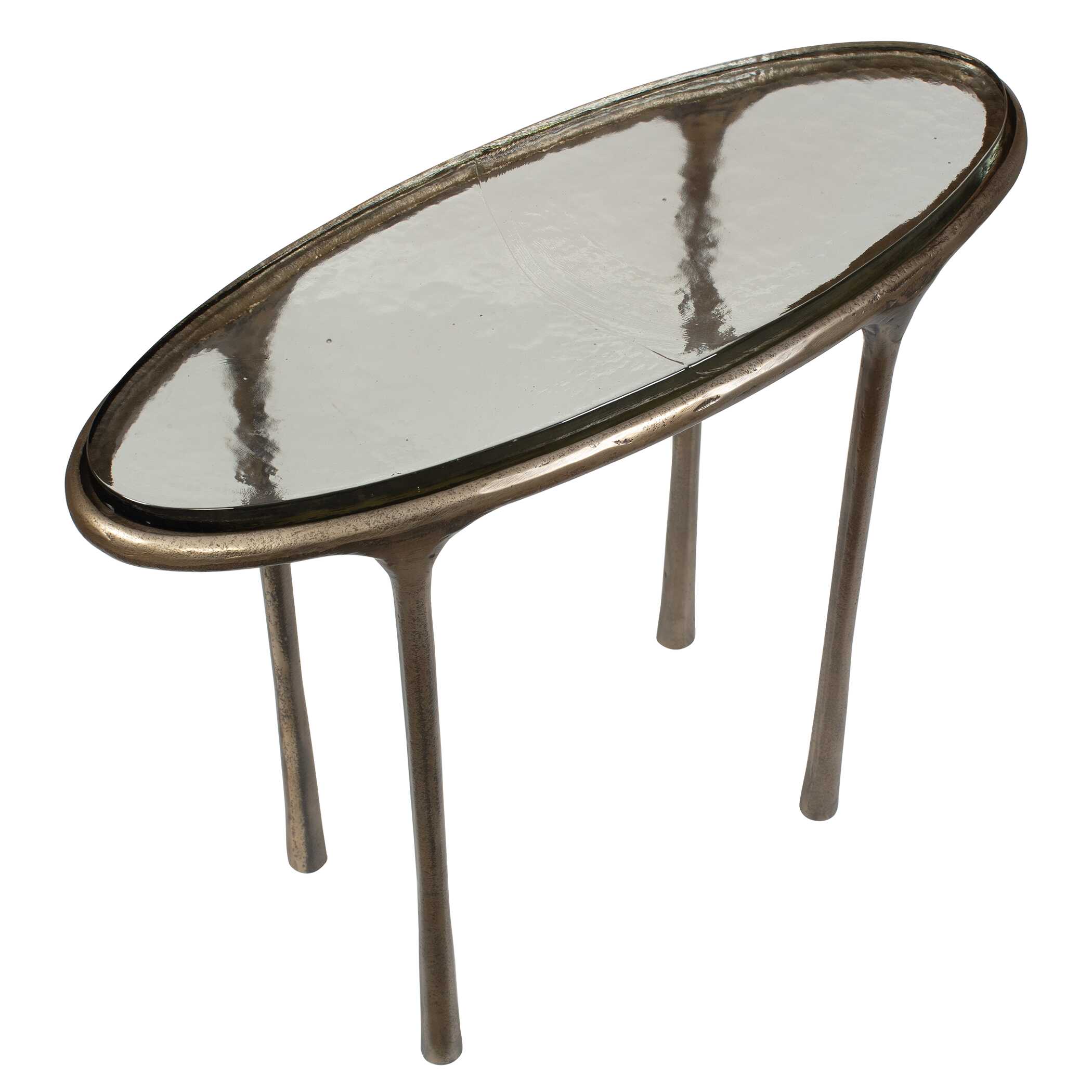 Uttermost Ata Oval Brass Accent Table - Image 5