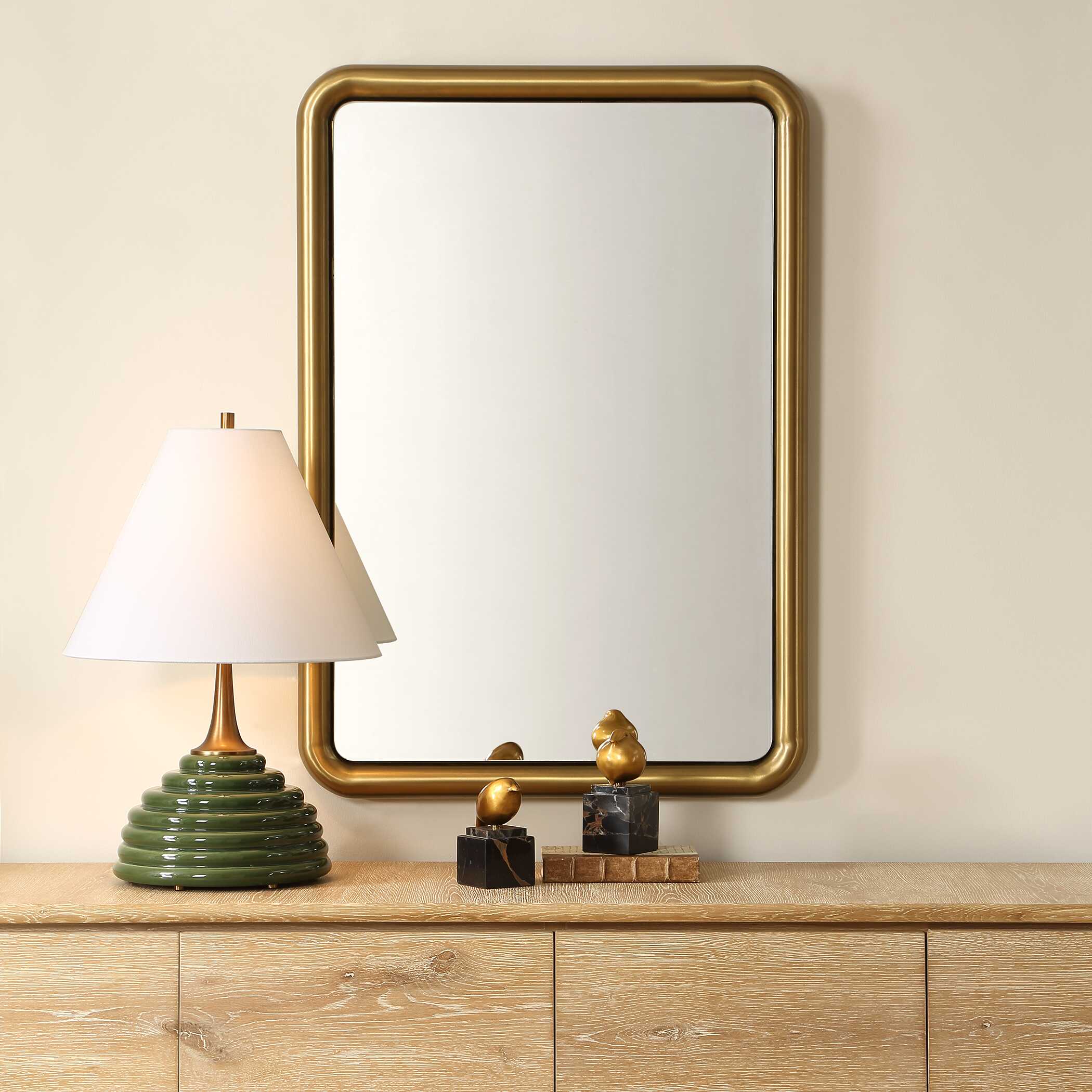 Uttermost Atkinson Modern Brass Mirror - Image 2