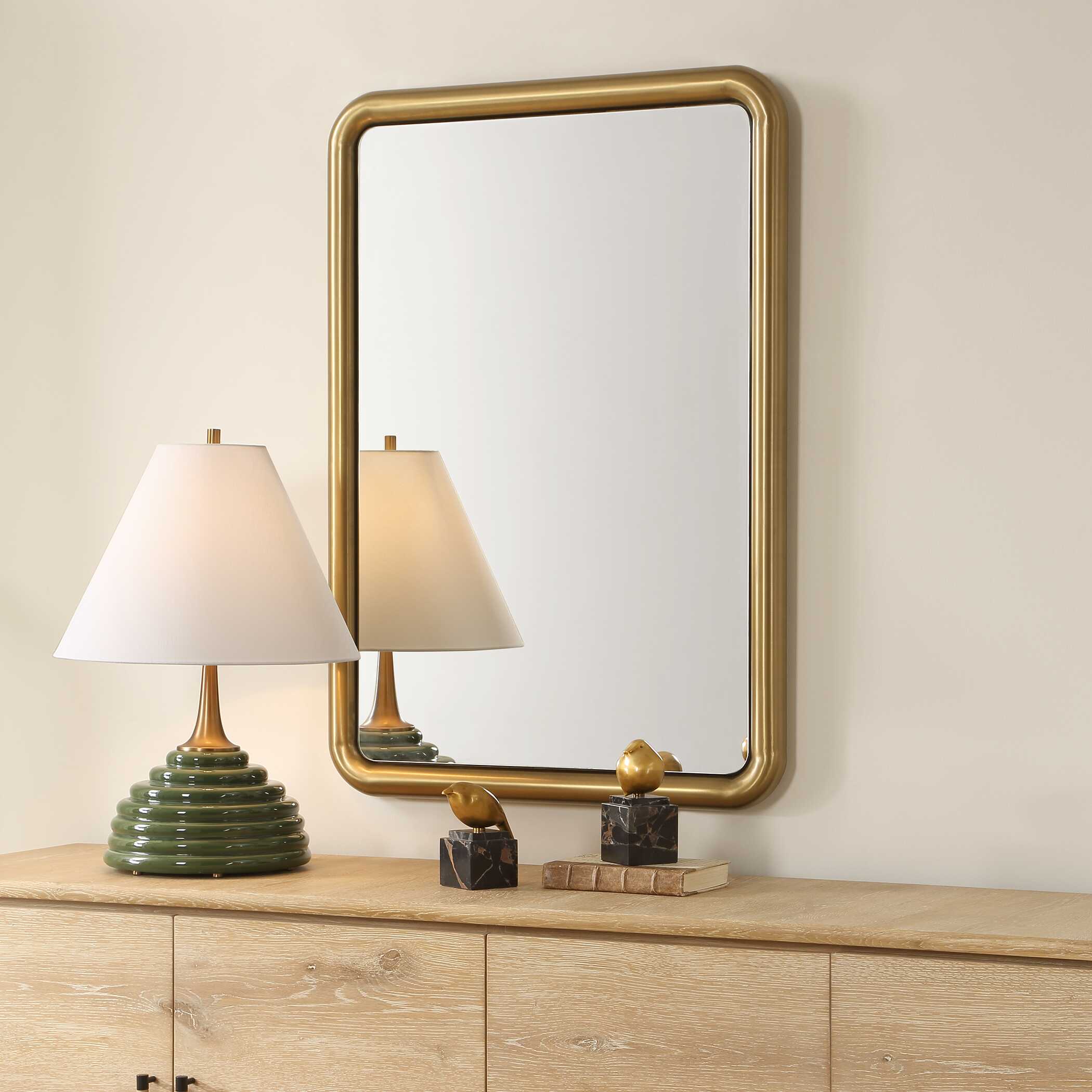 Uttermost Atkinson Modern Brass Mirror - Image 3