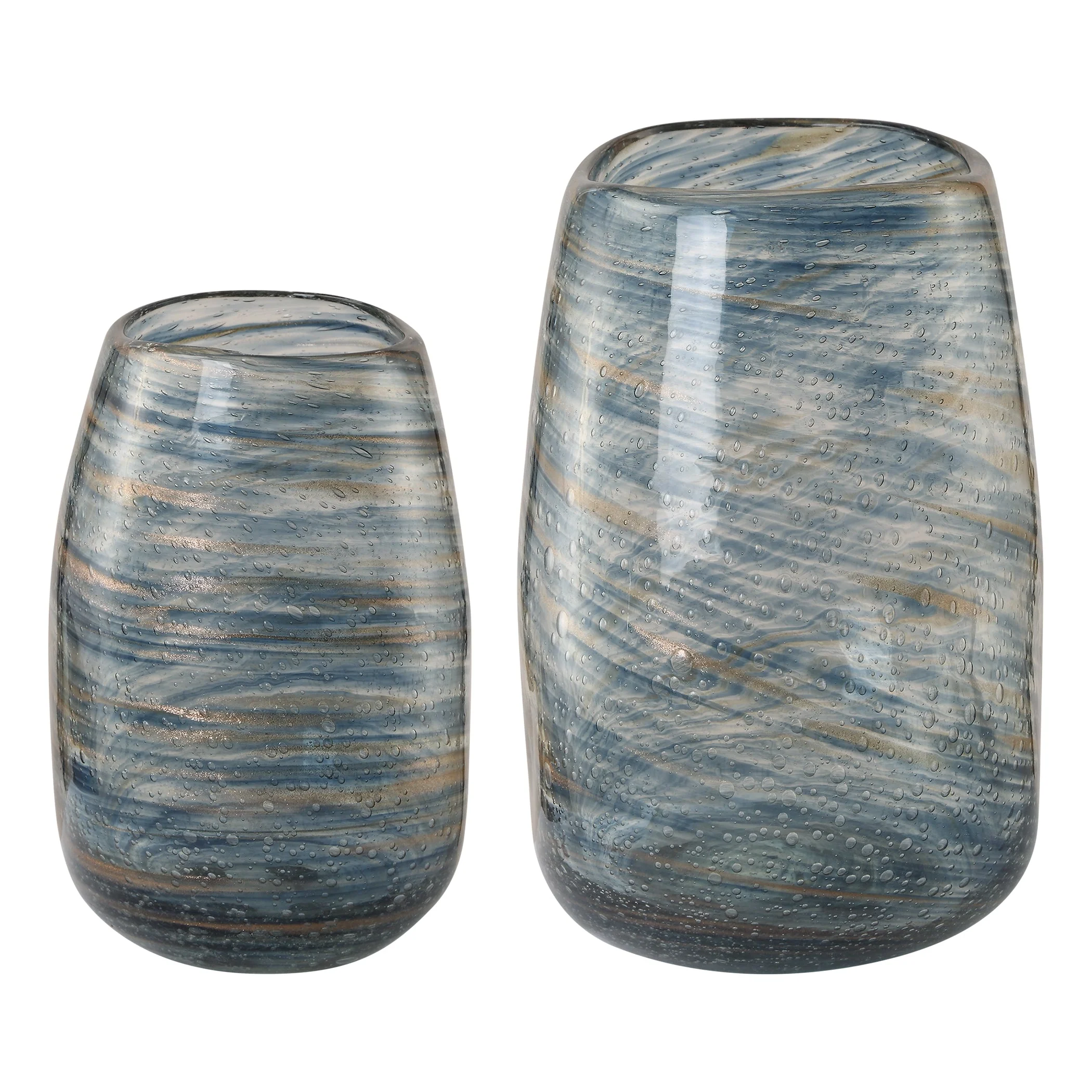 Uttermost Aurora Swirl Glass Vases, S/2 - Image 3