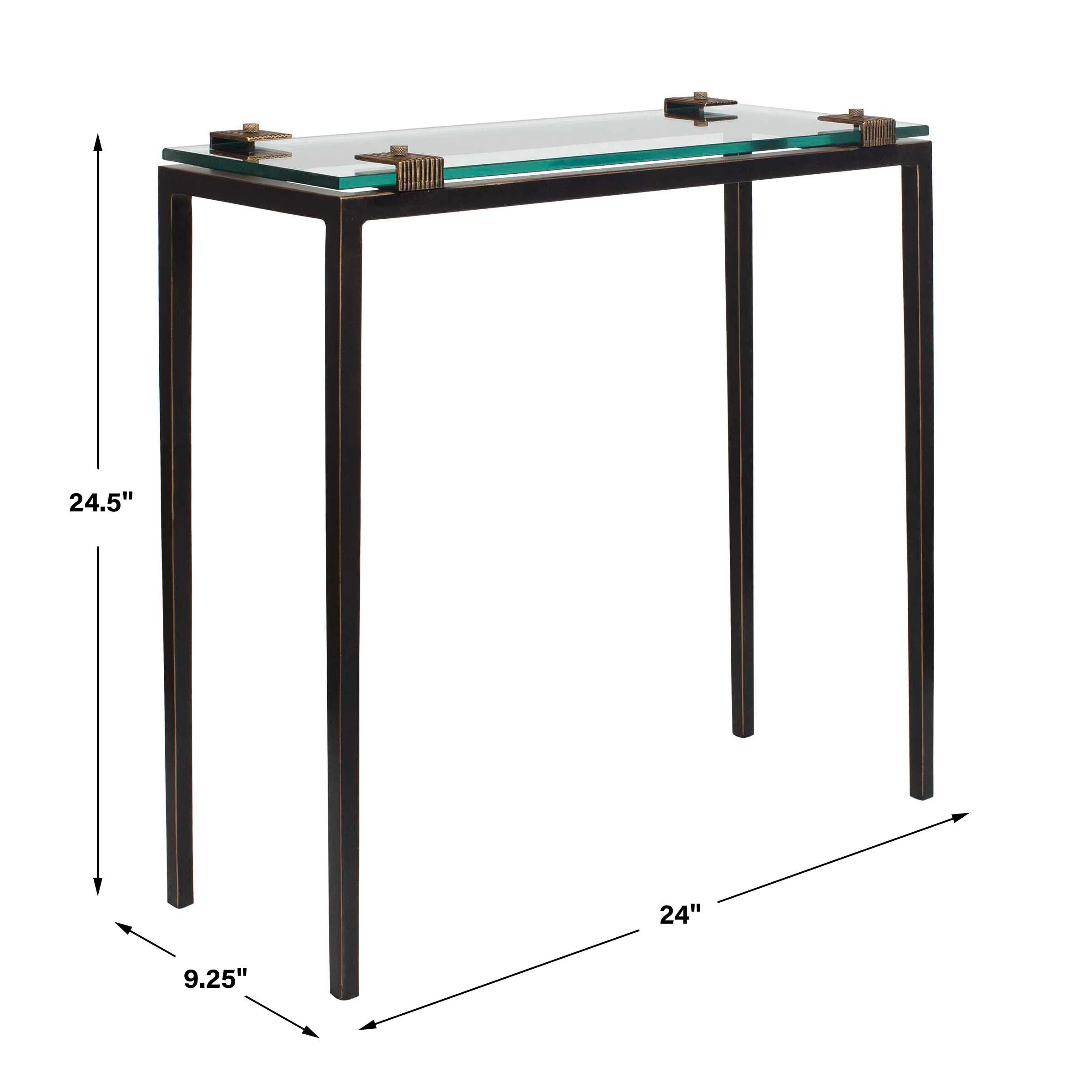 Uttermost Averona Glass Top Accent Table - Image 3