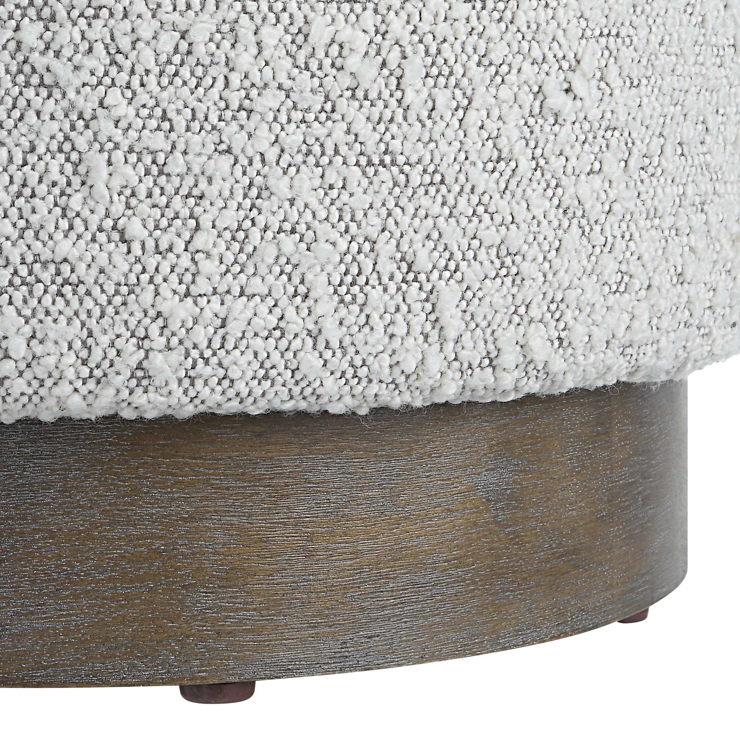 Uttermost Avila Light Gray Ottoman - Image 4