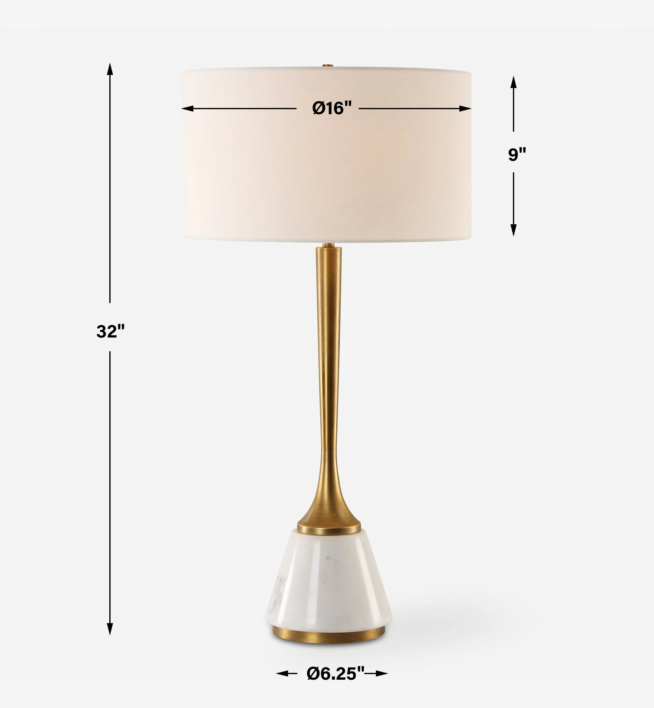 Uttermost Avola White Marble Table Lamp - Image 3