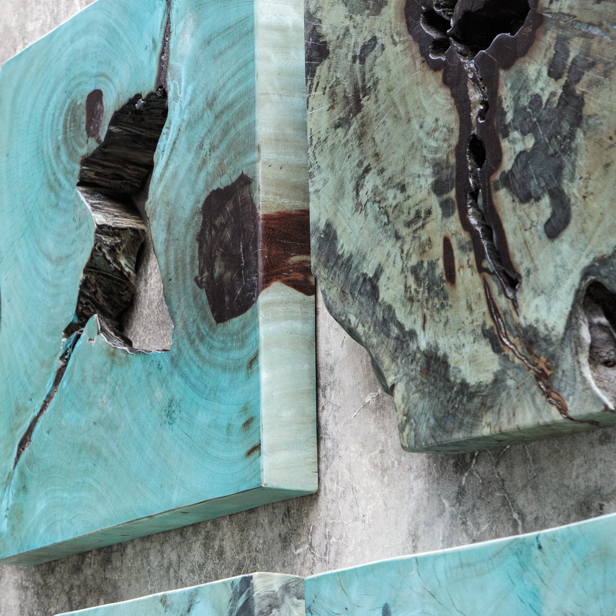 Uttermost Bahati Wood Wall Décor In Blue, S/9 - Image 4
