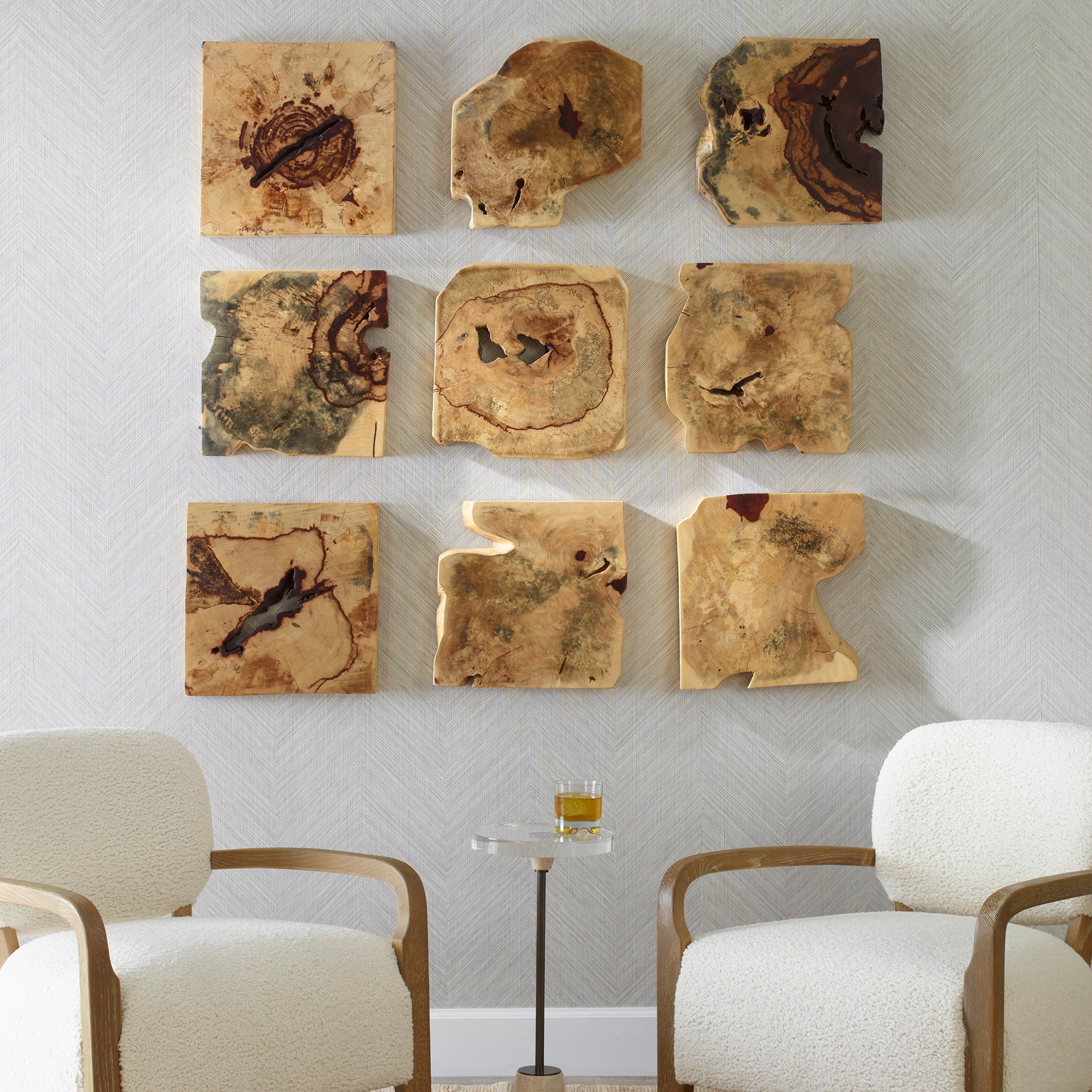 Uttermost Bahati Wood Wall Décor In Natural, S/9 - Image 2